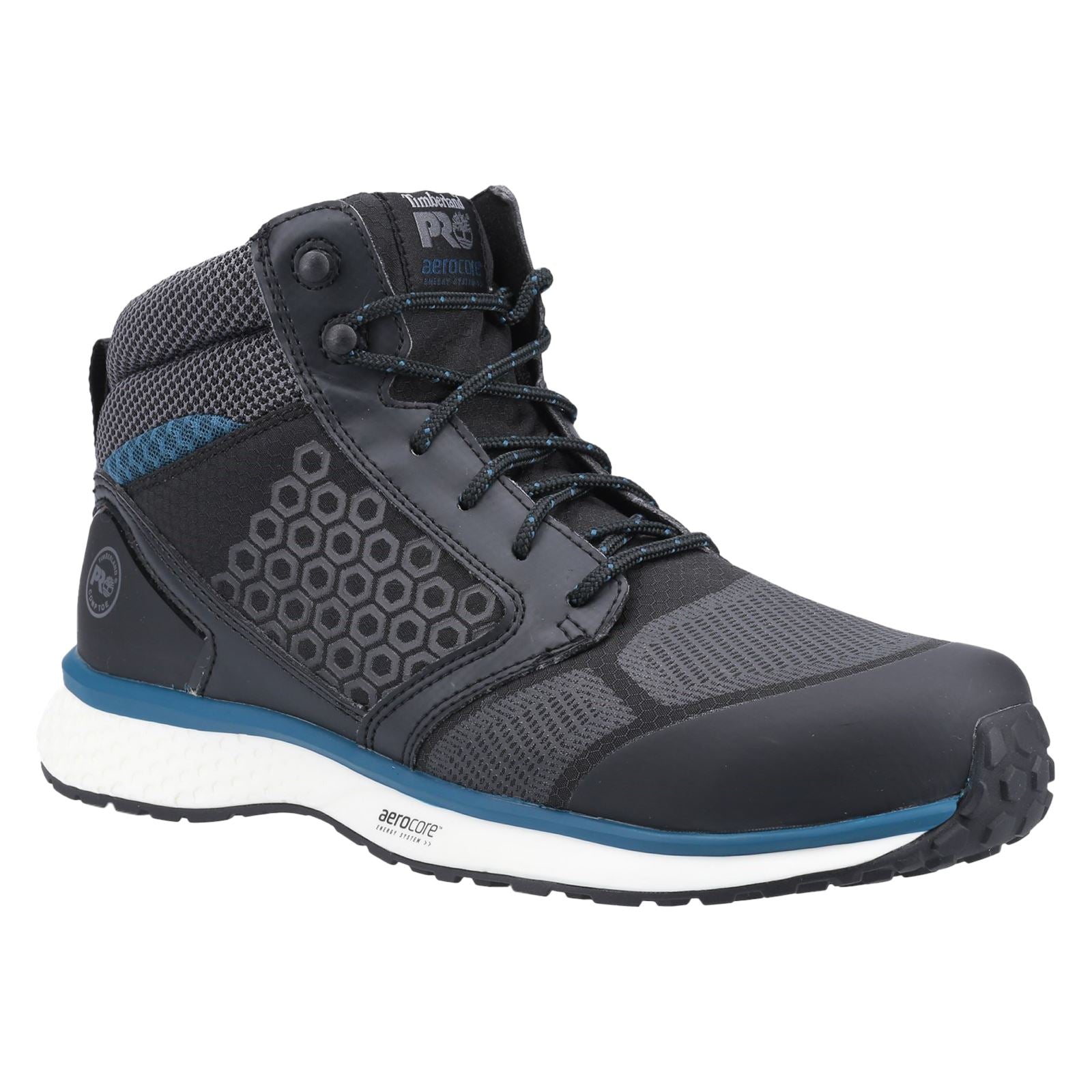 Timberland Pro Bottes De Sécurité Reaxion Mid Synthétiques Noires/Bleues