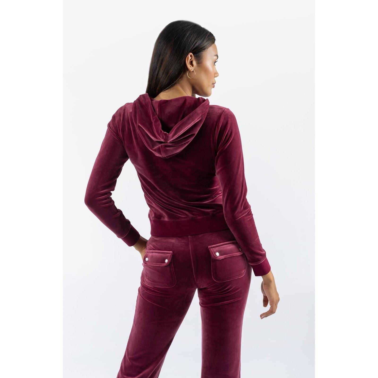 Juicy Couture Robertson Classic Jacket Sweat À Capuche Rouge En Polyester Pour Femmes