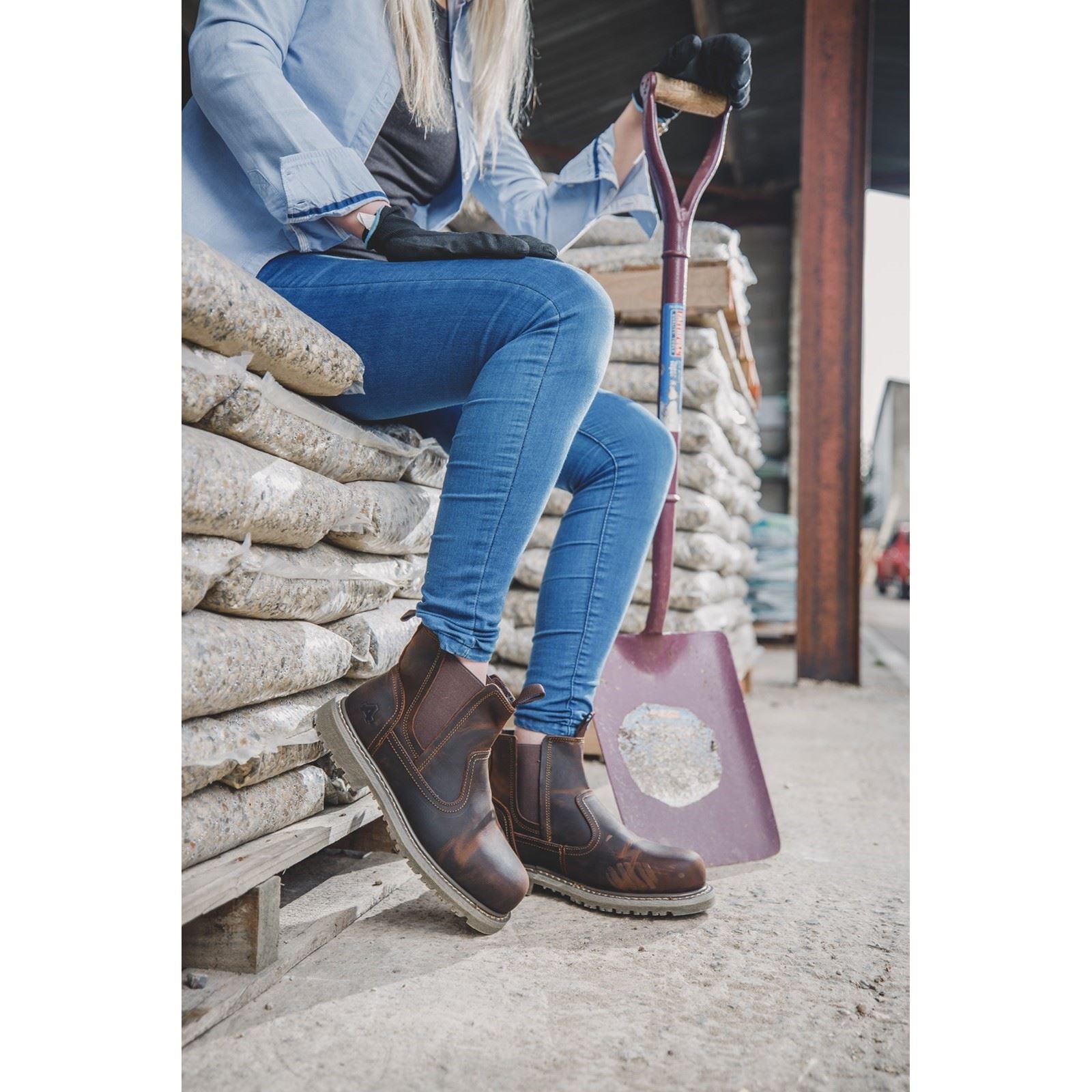 Amblers Safety Bottes De Sécurité Pour Femmes En Cuir Marron Alice As101
