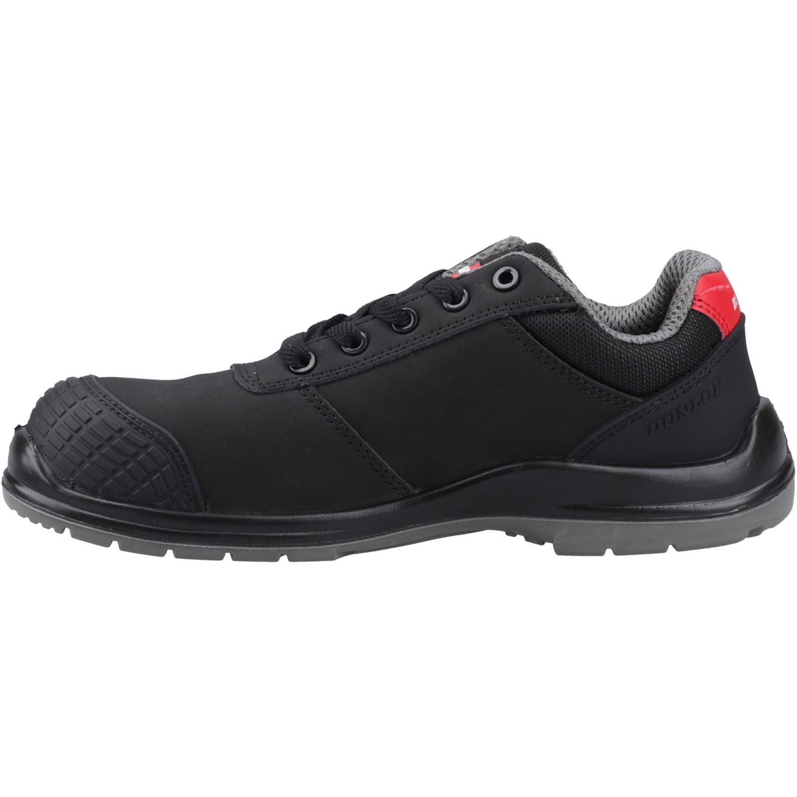 Dunlop First One Adv-Evo Low Baskets De Sécurité Nubuck Pour Hommes Noires/Rouges