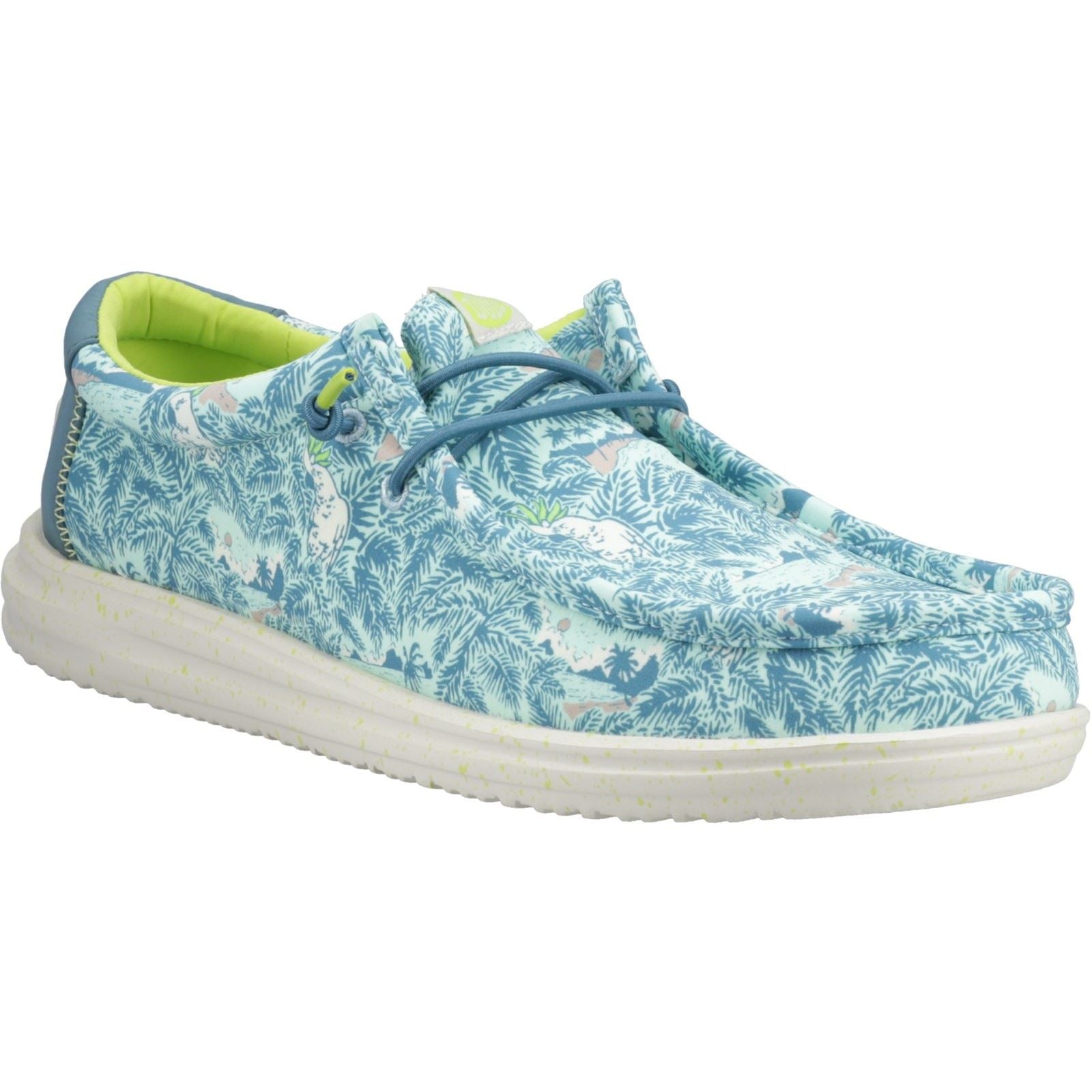 HEYDUDE Wally H2O Tropical Chaussures Bateau Tropicales Bleues Pour Homme