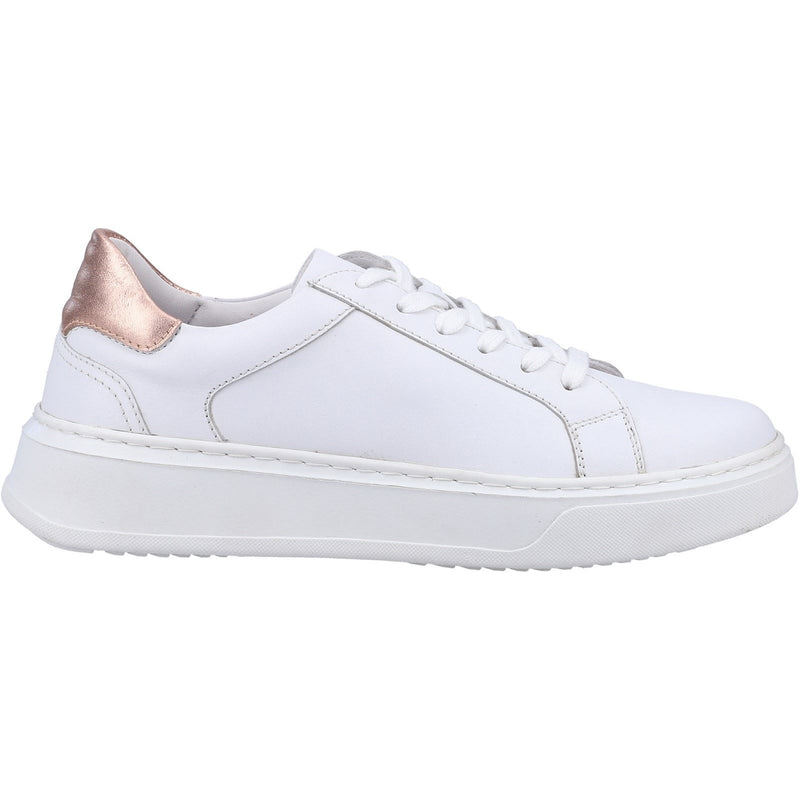 Hush Puppies Camille Baskets Blanches En Cuir Pour Femmes