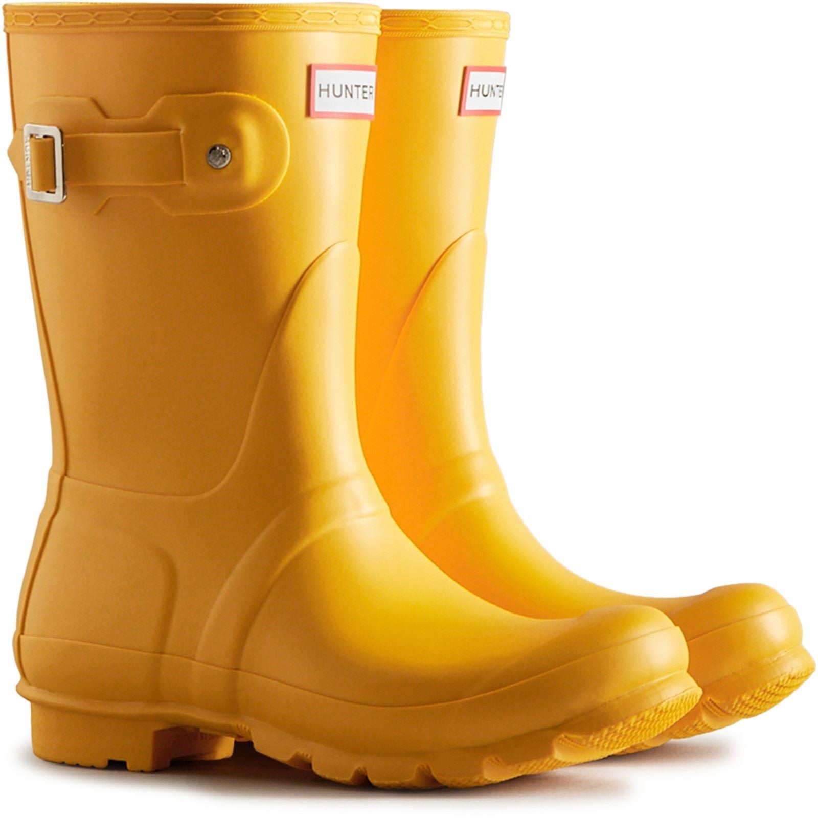 Hunter Original Short Wellington Boots Bottes En Caoutchouc Jaunes Pour Femmes