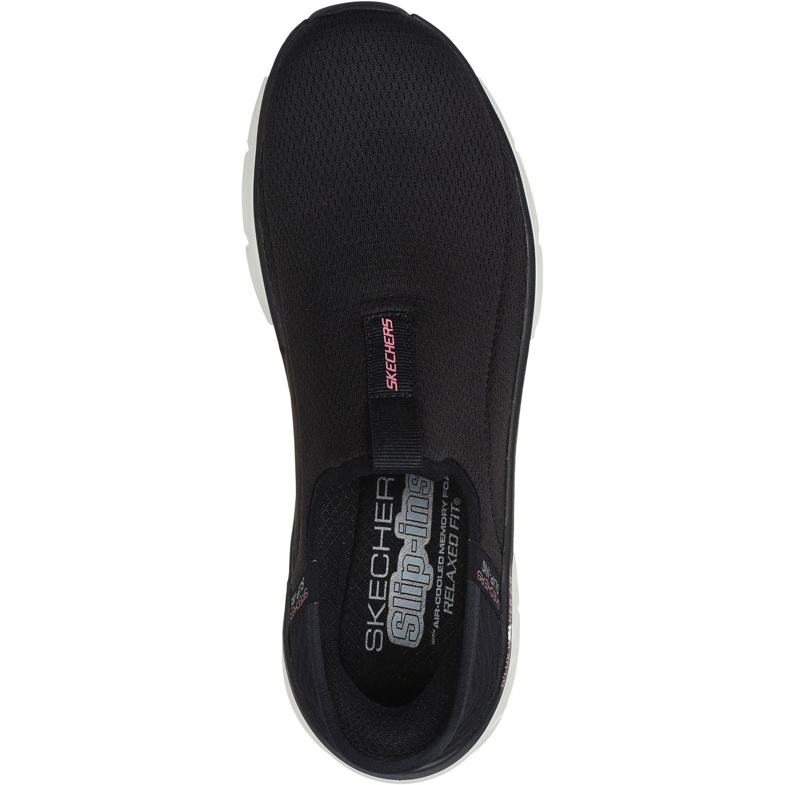 Skechers D'Lux Walker 2.0 Baskets En Synthétique Pour Femme Noir/Rose