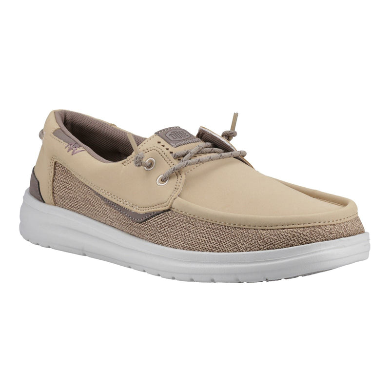 HEYDUDE Welsh Grip Classic Mesh Mocassins Bateau Marron En Mélange De Coton Pour Hommes