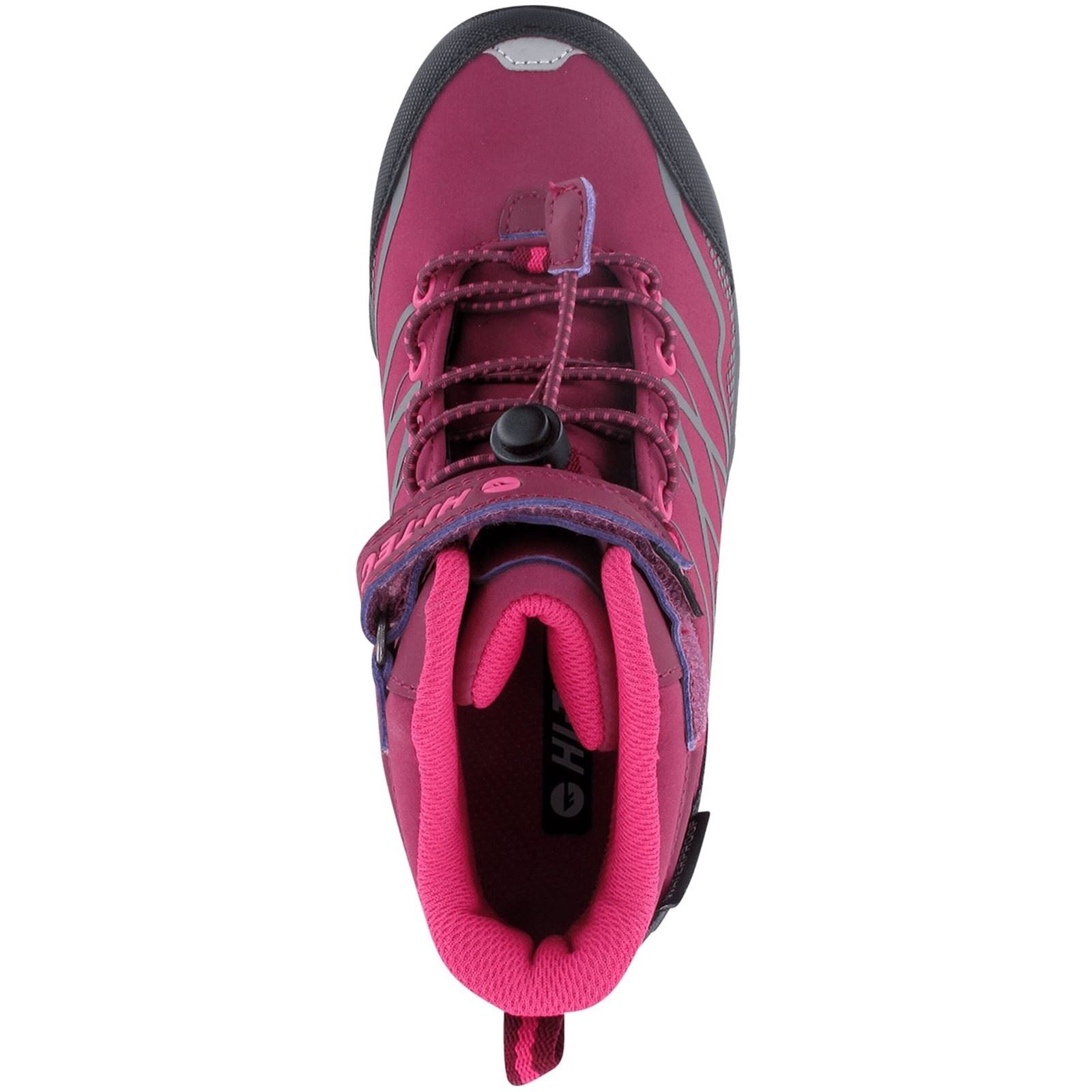 Hi-Tec Blackout Mid Bottes De Randonnée En Polyester Soft Shell Pour Fille En Rose Foncé/fuchsia