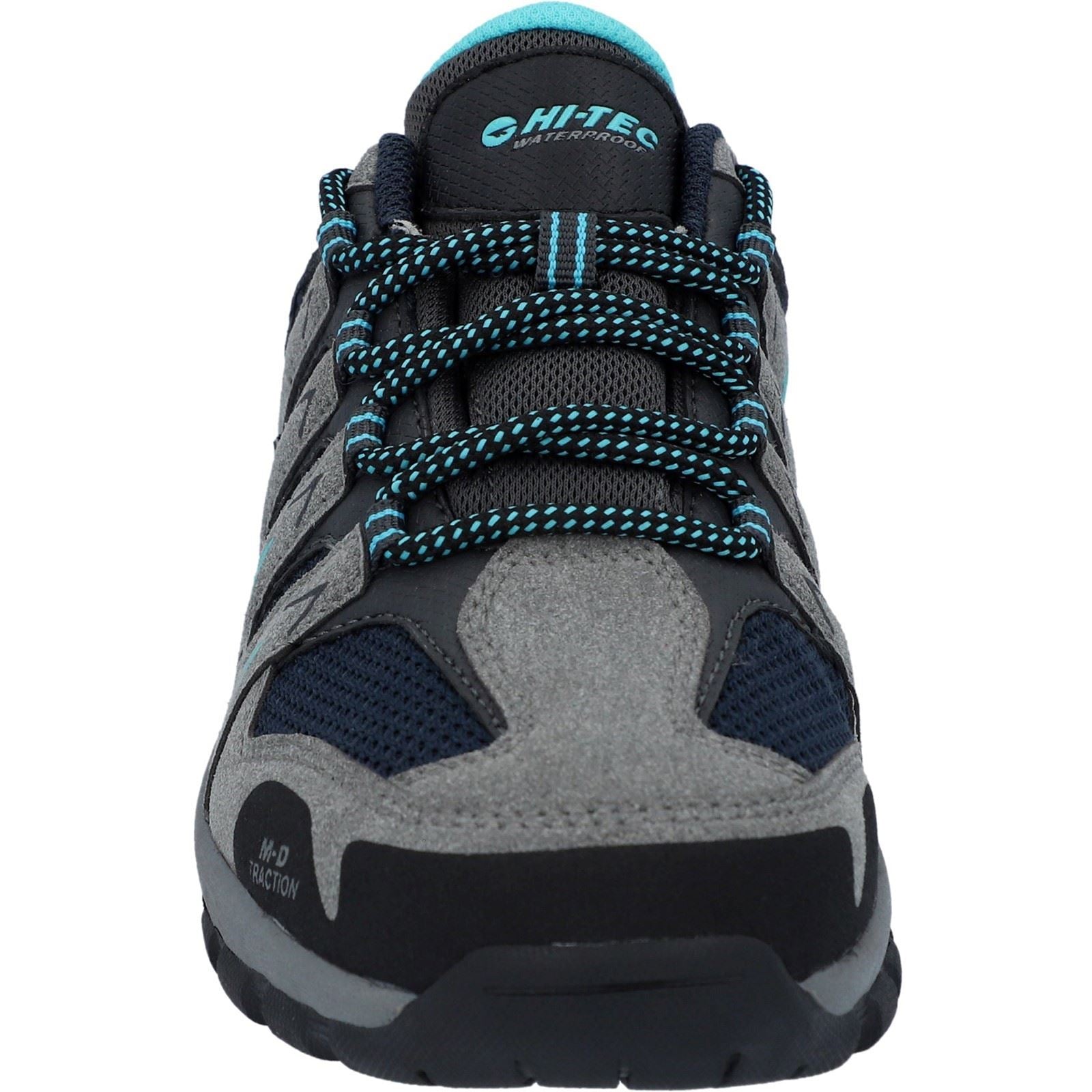 Hi-Tec Corzo Low Bottes De Randonnée Pour Femmes En Suède Pu Gris Frais/bleu Marine/curaçao