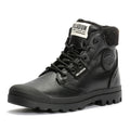Palladium Pampa HI Snow Warm Bottes En Cuir Noires Pour Femmes