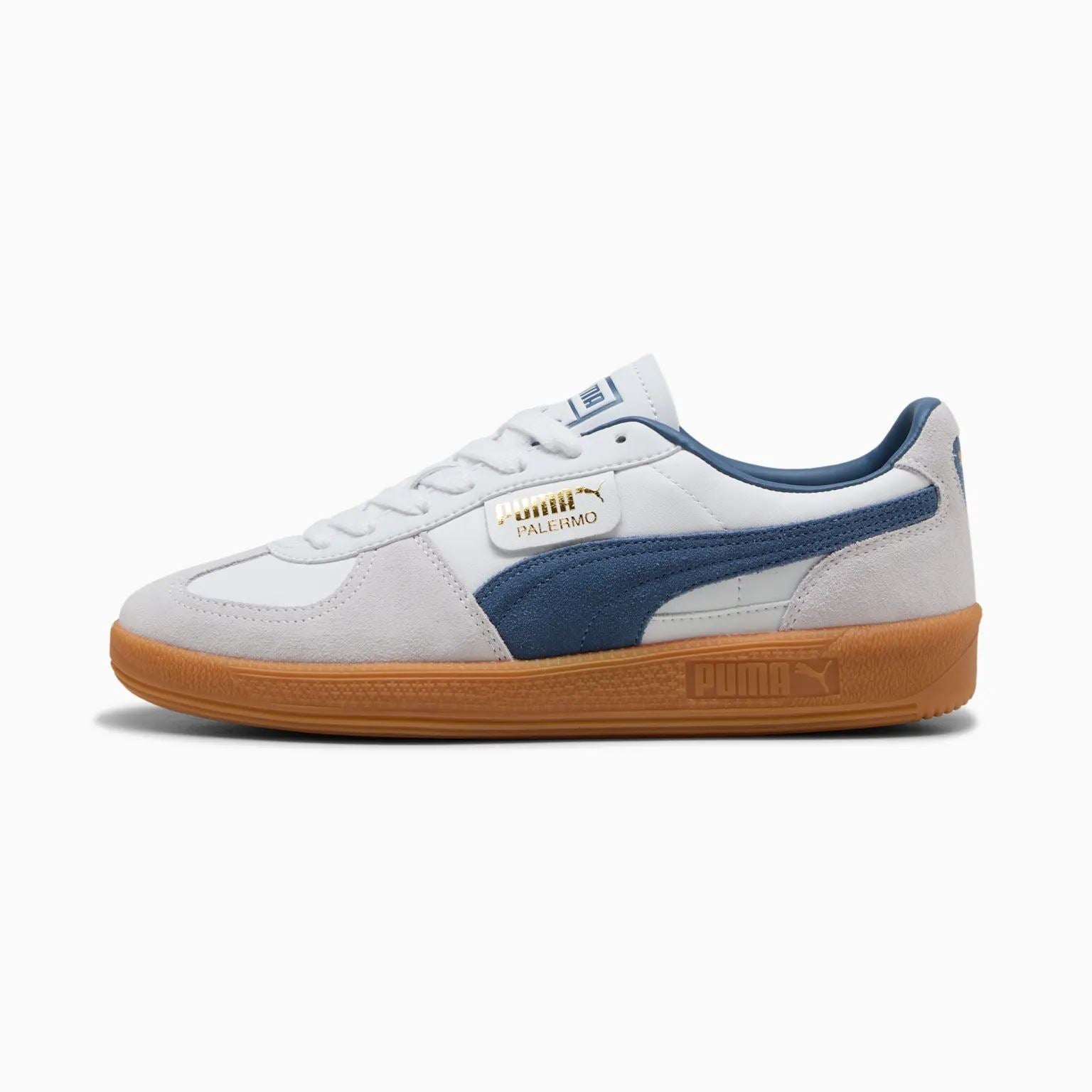 Puma Palermo Baskets Blanches En Cuir Pour Hommes