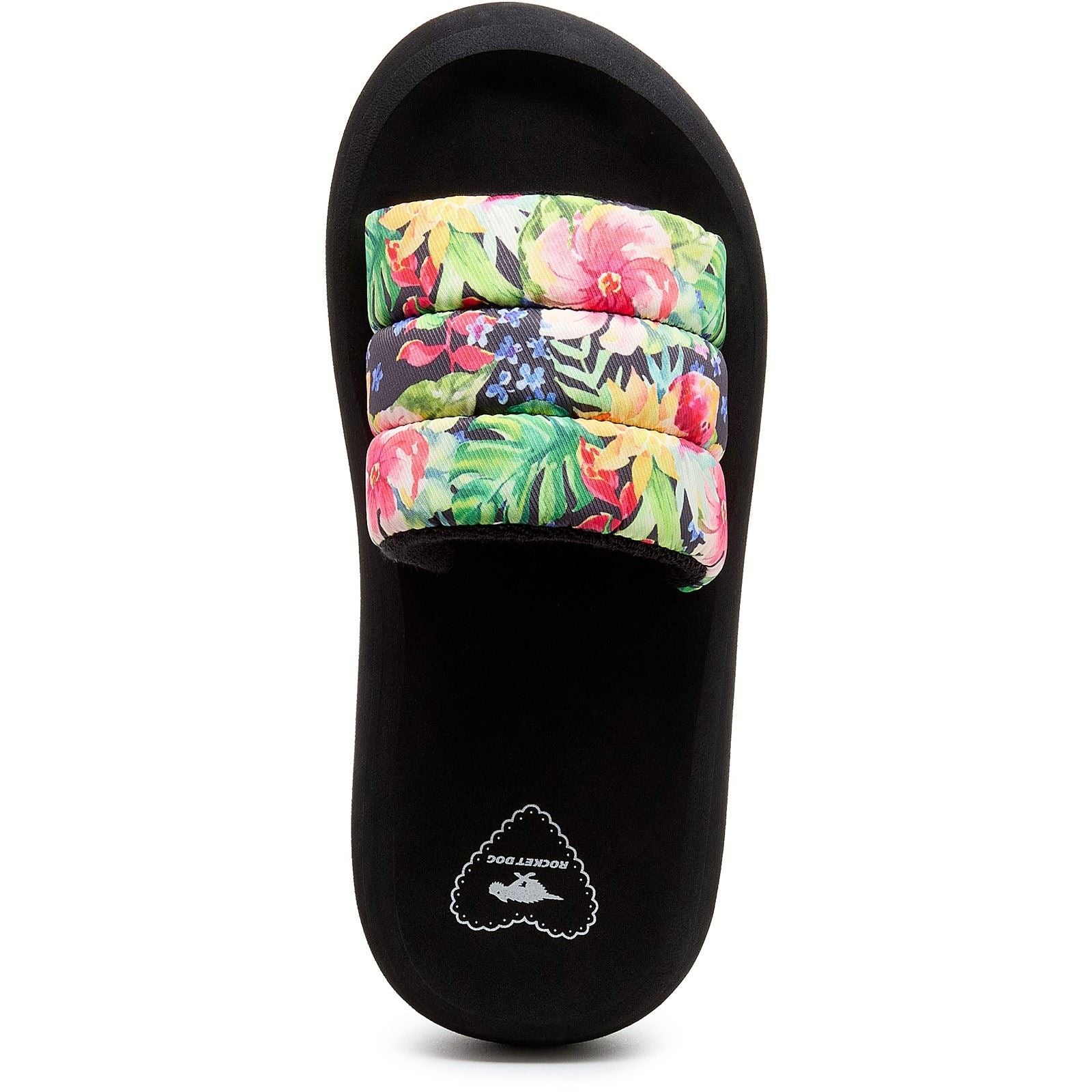 Rocket Dog Splash Bahama Sandales De Femme En Textile Noir/Multicolore