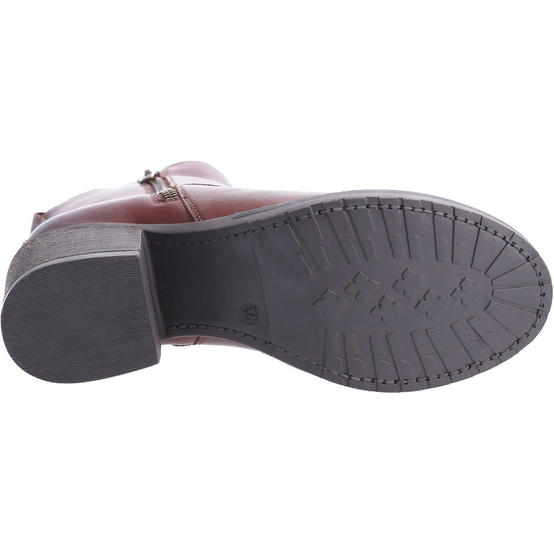 Hush Puppies Helena Bottes Marron En Cuir Pour Femmes