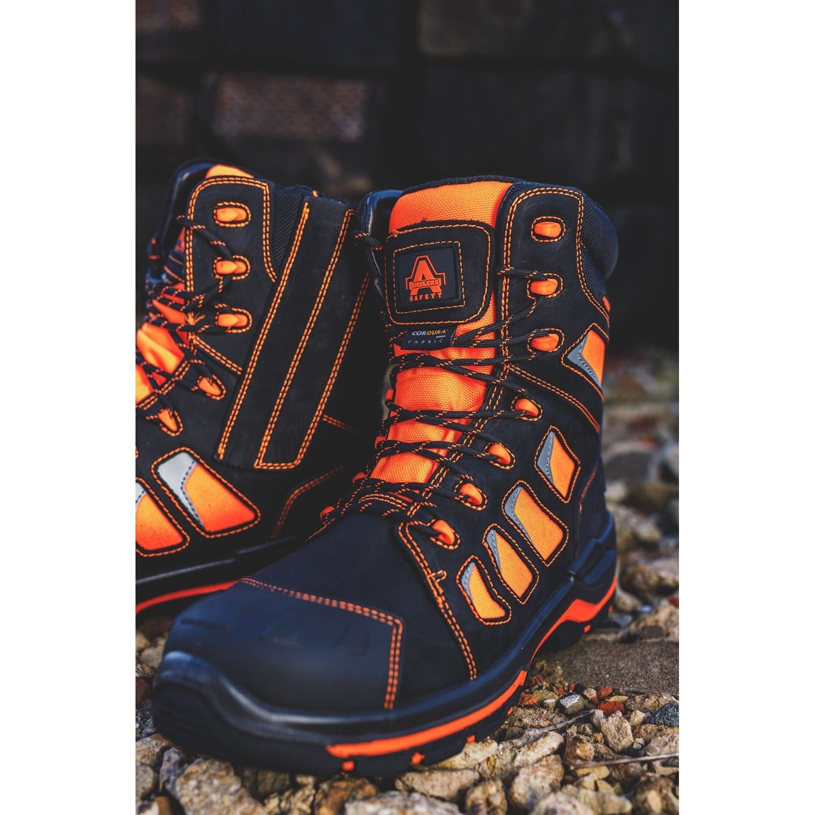 Amblers Safety Bottes De Sécurité En Cuir Orange Beacon