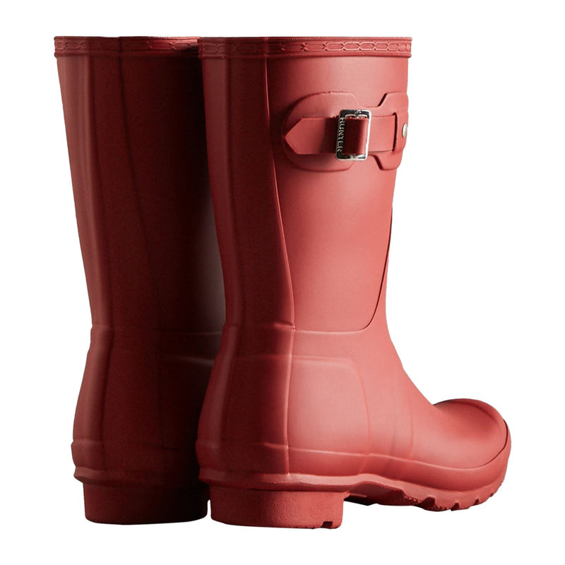 Hunter Original Short Bottes De Pluie En Caoutchouc Rouge Pour Femmes