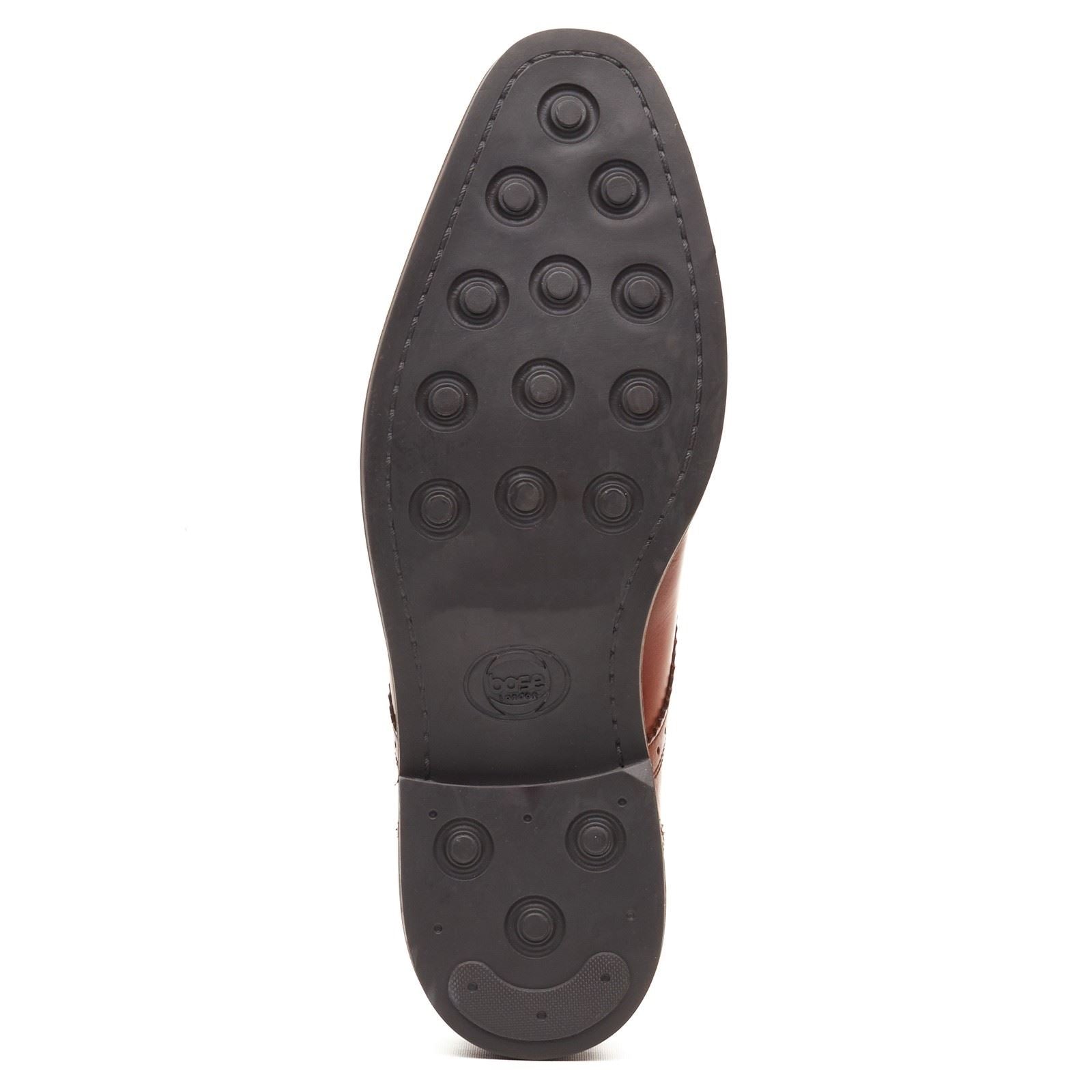 Base London Eton Lace Up Chaussures En Cuir Pour Hommes En Tan Brûlé À Lacets