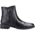 Hush Puppies Scarlett Bottes Noires En Cuir Pour Femmes