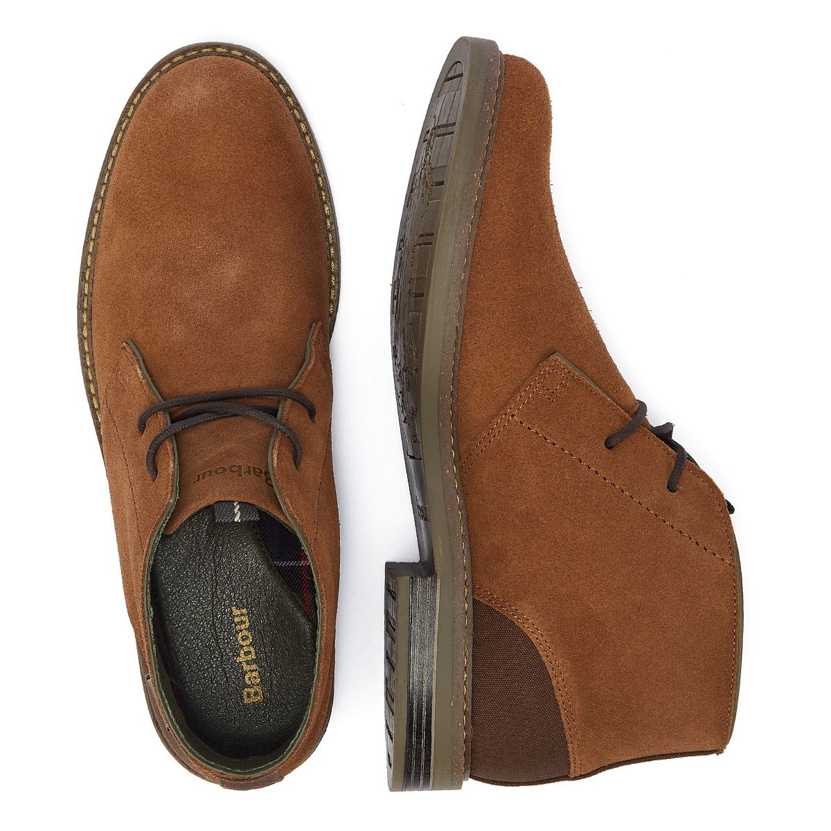 Barbour Bottes Beige En Daim Pour Homme À Lacets