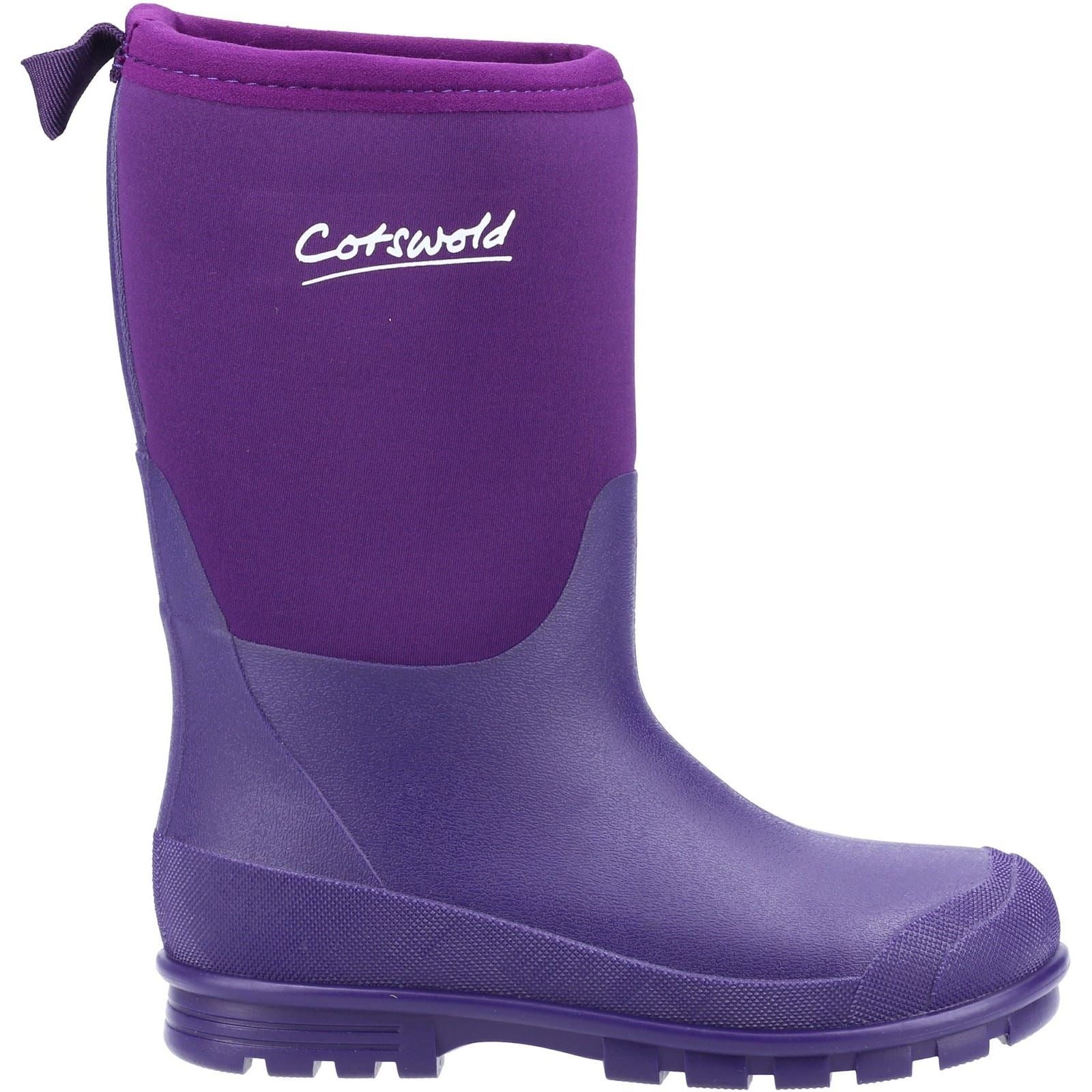 Cotswold Hilly Neoprene Tpr+neoprene Bottes En Caoutchouc Unisexe Pour Enfants En Violet