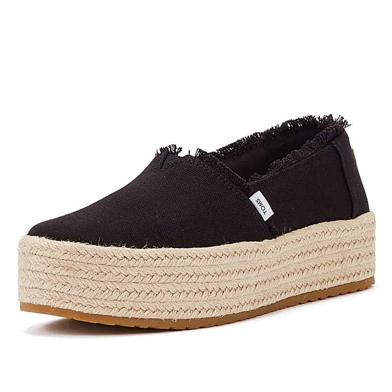TOMS Canvas Valencia Femmes Black Espadrilles