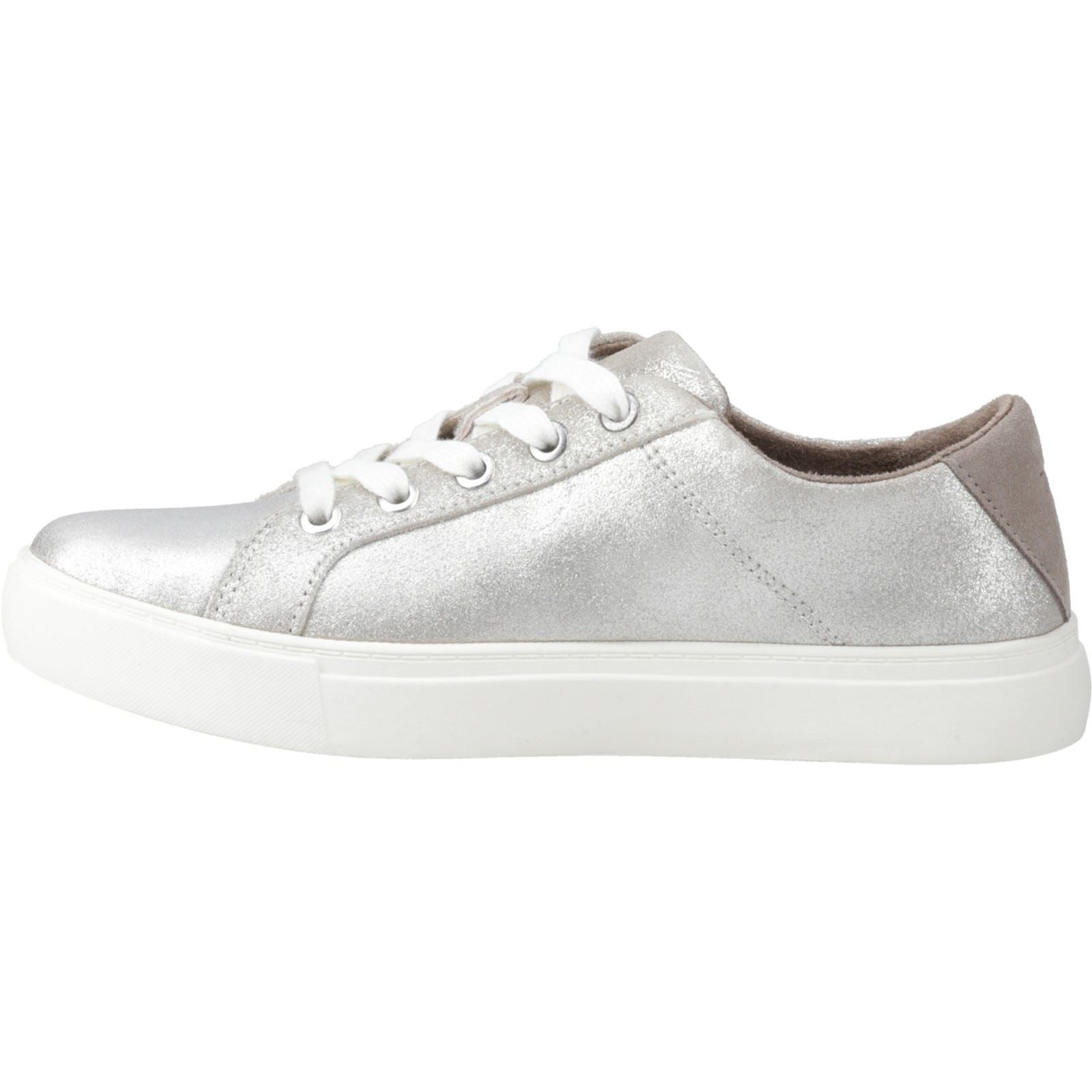 TOMS Kameron Baskets En Cuir Argentées Pour Femmes