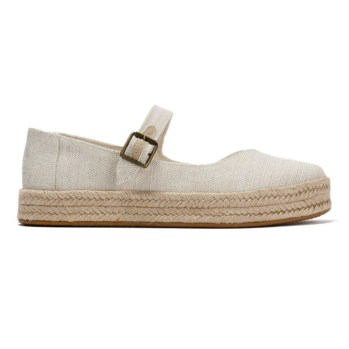 TOMS Carolina Mary Jane Espadrilles Blanches En Textile Pour Femmes