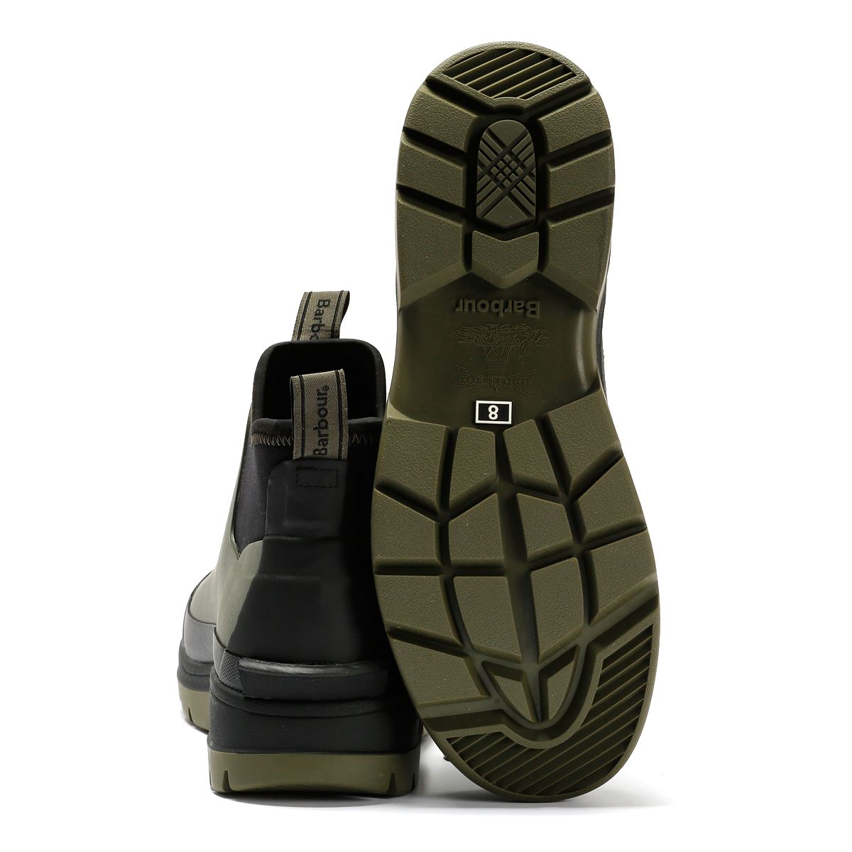 Barbour Ridge Bottes De Wellies Vertes En Caoutchouc Pour Hommes