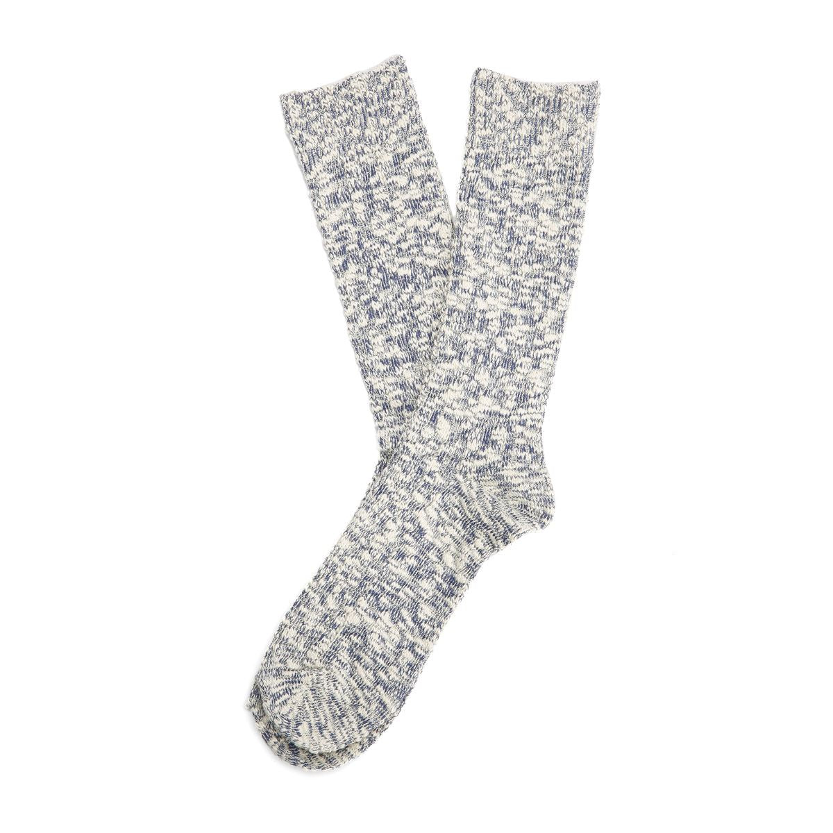 Anonymous Ism Lightweight Slub Crew Chaussettes En Coton Pour Hommes, Hautes Jusqu'Au Mollet