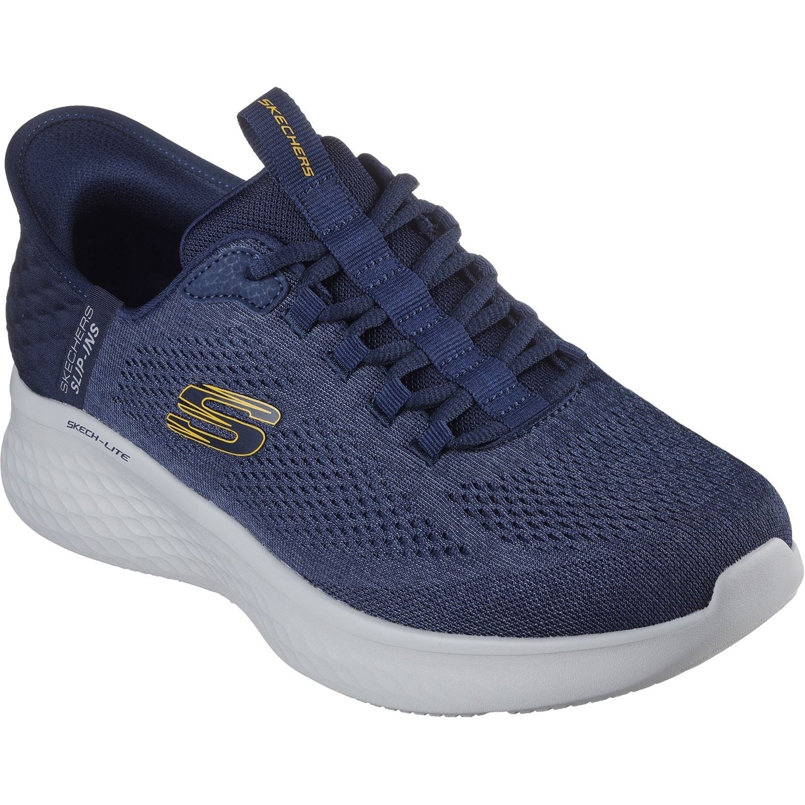 Skechers Skech-Lite Pro Primebase Chaussures De Sport Bleues/Jaunes Pour Hommes