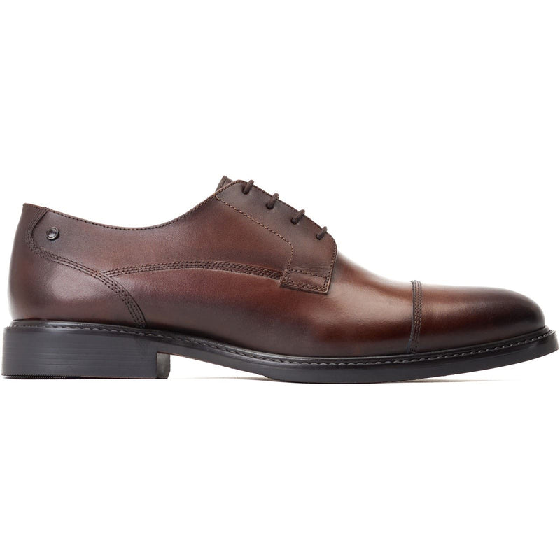 Base London Magnus Chaussures Oxford Brunes Brûlées En Cuir Pour Hommes