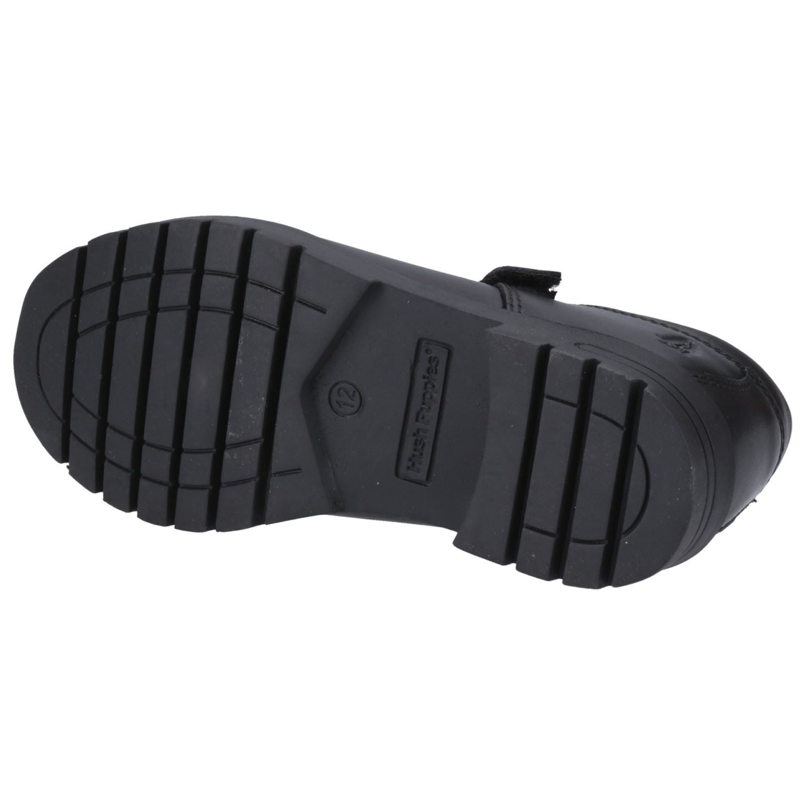 Hush Puppies Tanya Junior Chaussures Noires Pour Filles En Cuir