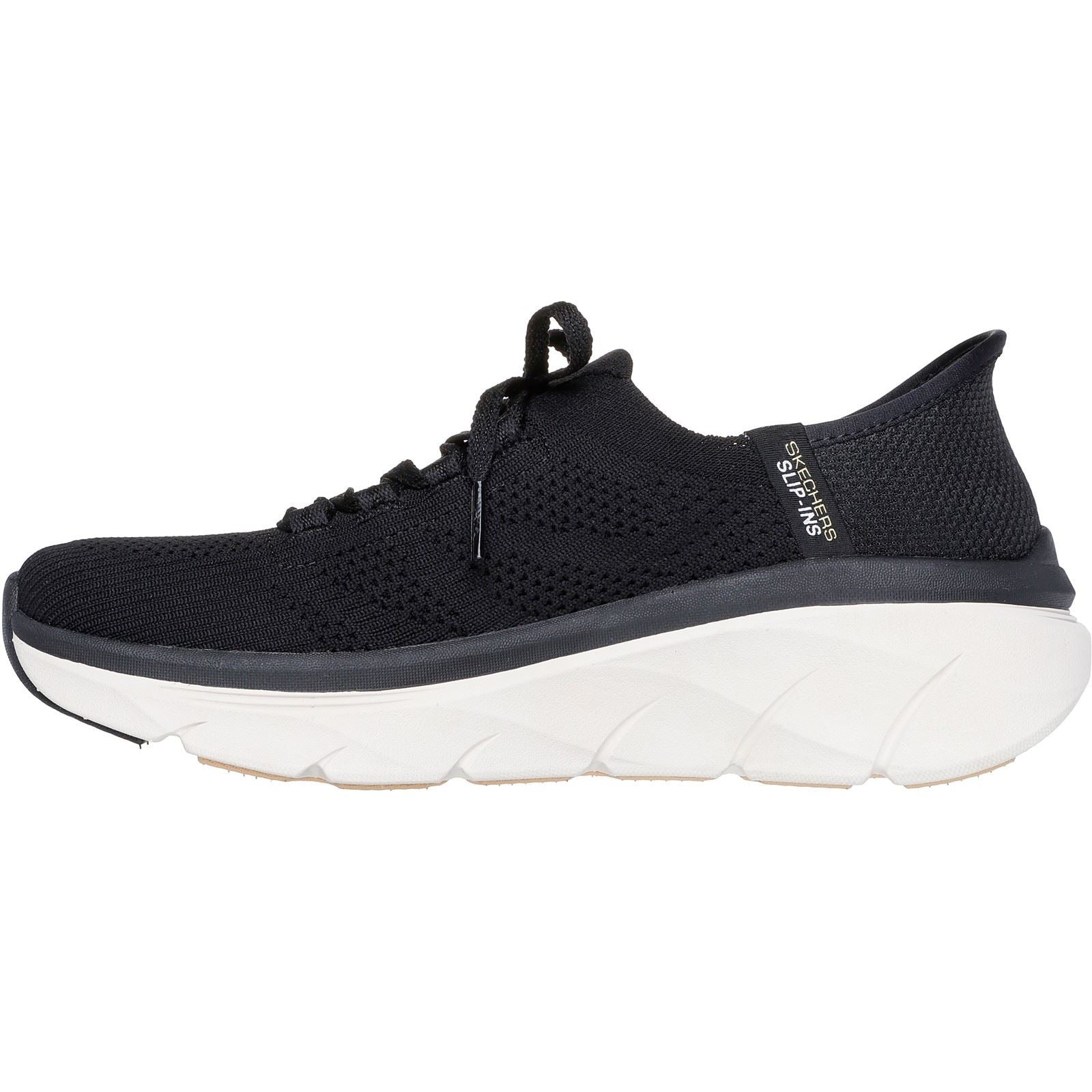Skechers D'Lux Walker 2.0 Thrill Movement Baskets Pour Femmes En Synthétique Noir/Beige