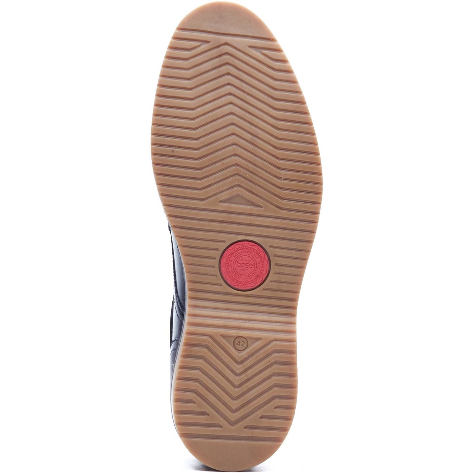 Base London Langdon Chaussures De Bateau Pour Hommes En Cuir Navy