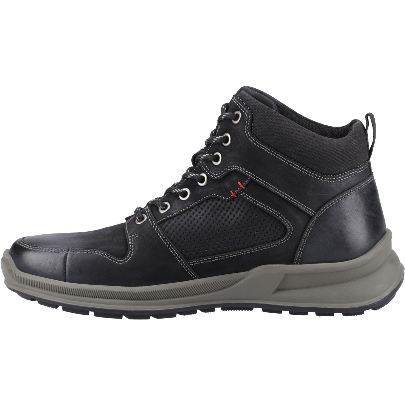 Hush Puppies Arnie Bottes Noires En Cuir Pour Hommes