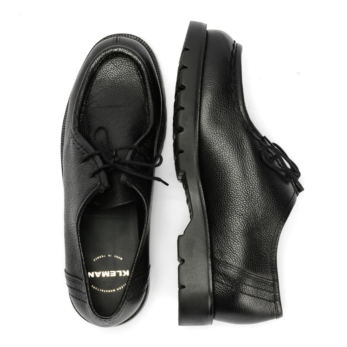 Kleman Padror G VGT Chaussures en cuir noir pour hommes