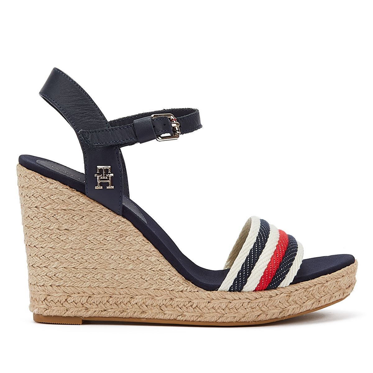 Tommy Hilfiger Corporate Wedge Sandales bleues pour femmes