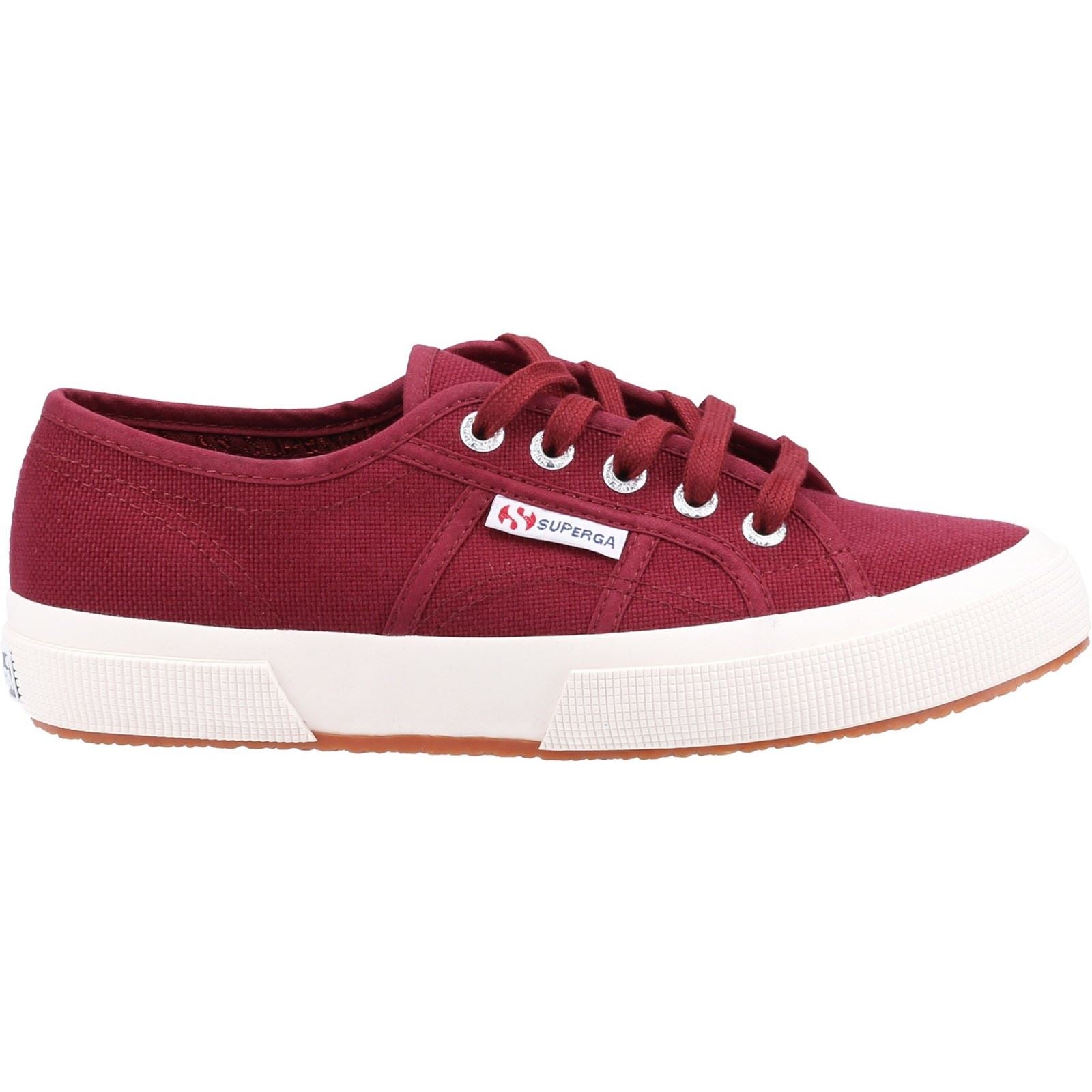 Superga 2750 Cotu Classic Baskets Pour Femmes En Bordeaux Foncé 100% Coton