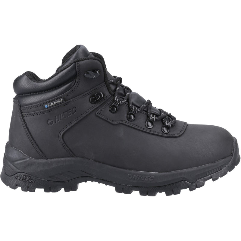 Hi-Tec Eurotrek Lite Waterproof Chaussures De Randonnée Noires Pour Homme En Similicuir