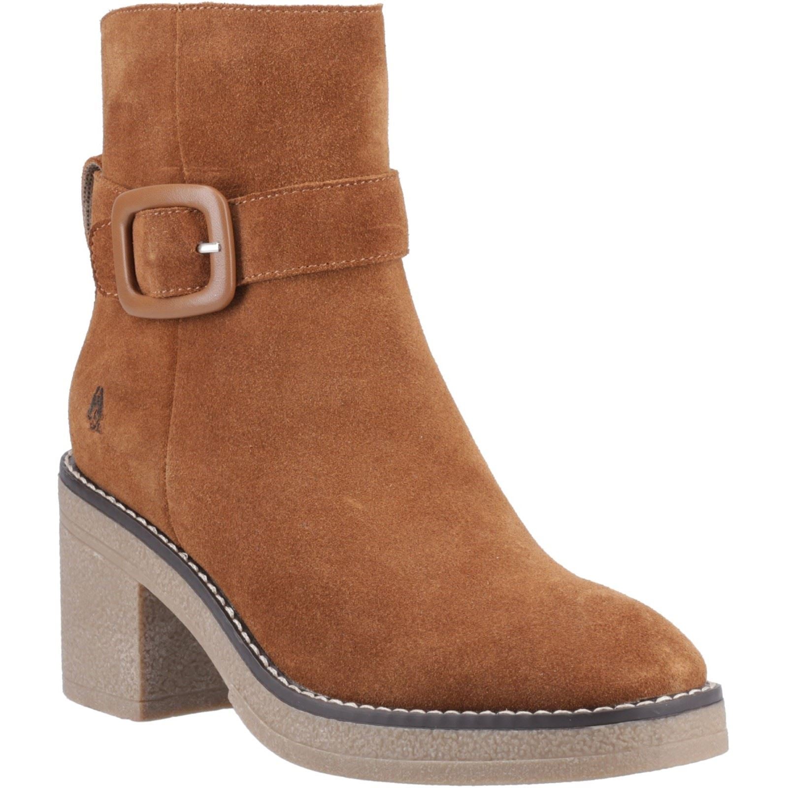 Hush Puppies Fearne Femmes Suède Bottines À Talons Beige