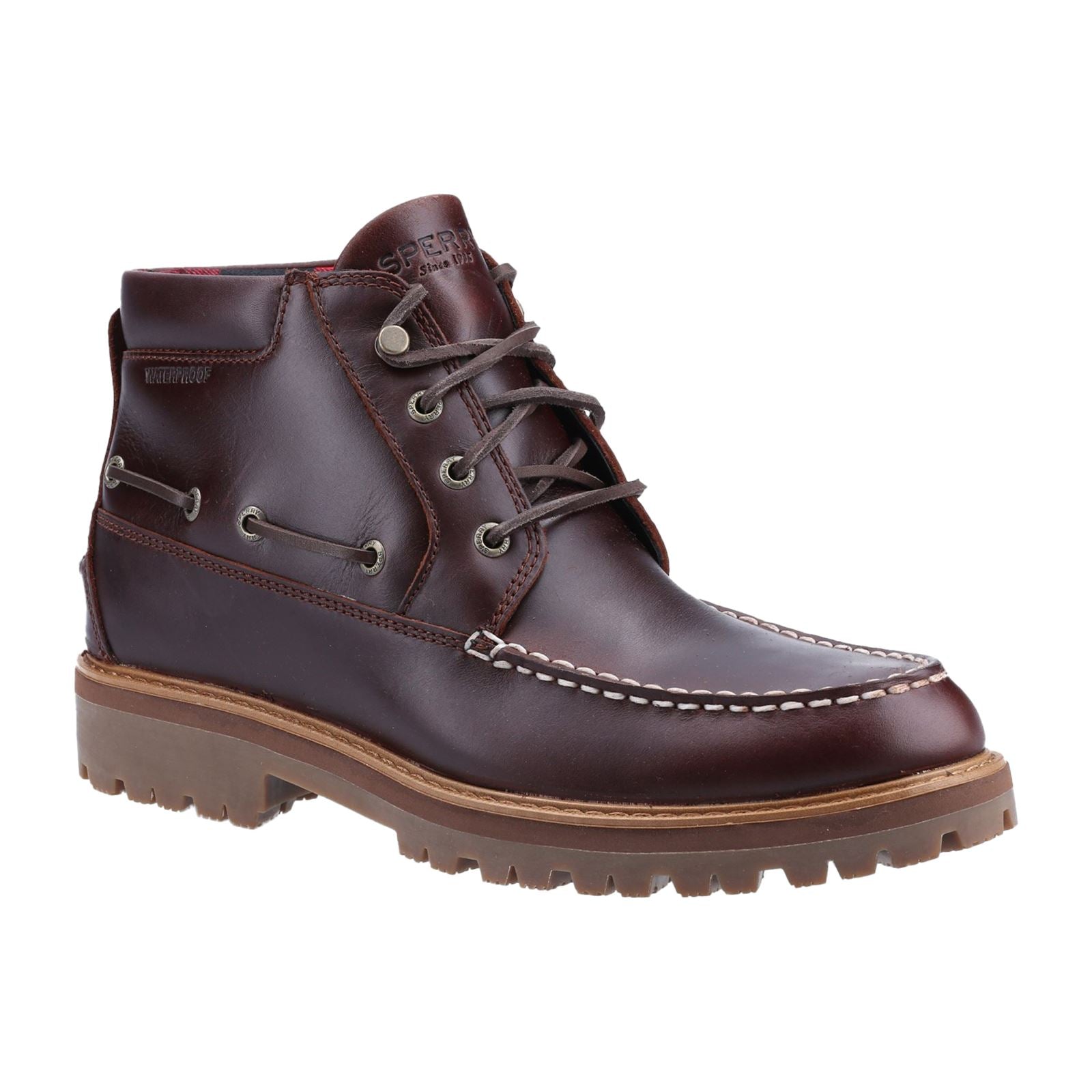 Sperry Authentic Original Lug Chukka Bottes Pour Homme En Cuir Amaretto