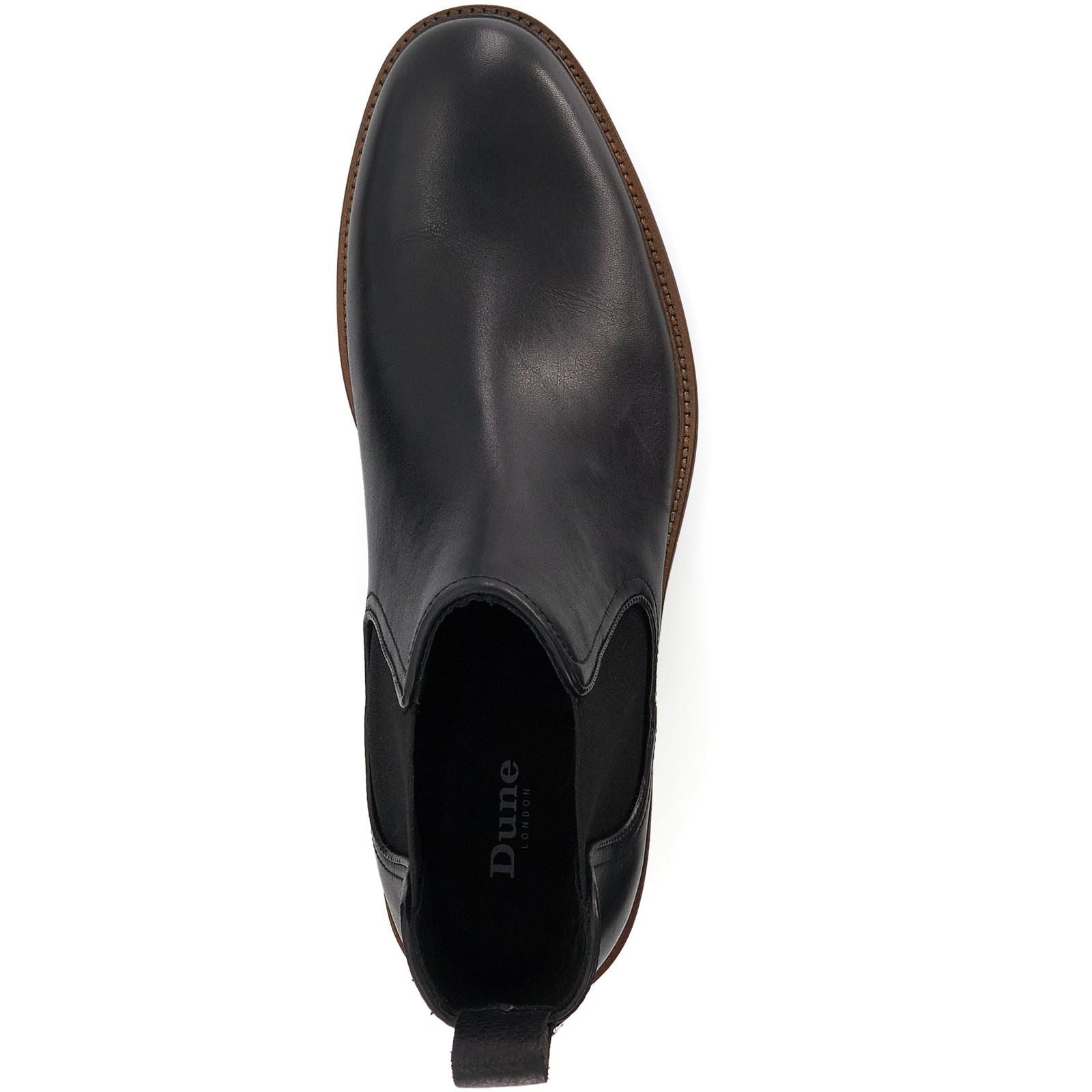 Dune Characteristic Bottes Noires En Cuir Pour Hommes