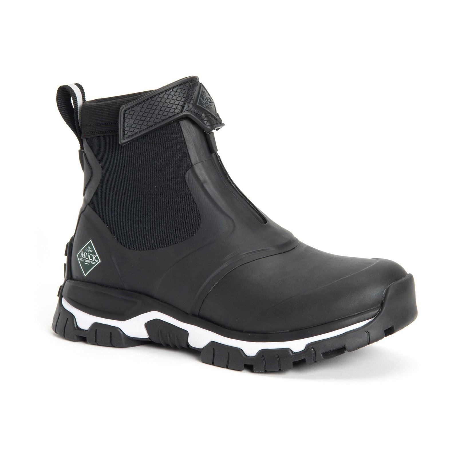 Muck Boots Apex Mid Zip Bottes En Caoutchouc Noires/Blanches Type Wellington