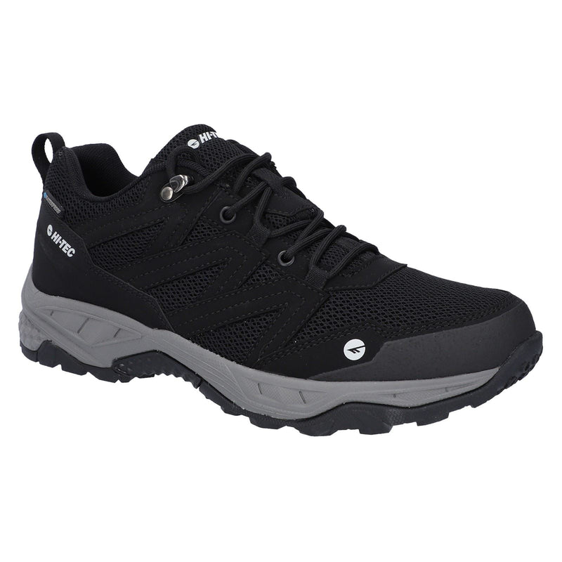 Hi-Tec Saunter WP Chaussures De Randonnée Noires Pour Hommes En Mesh Polyester.