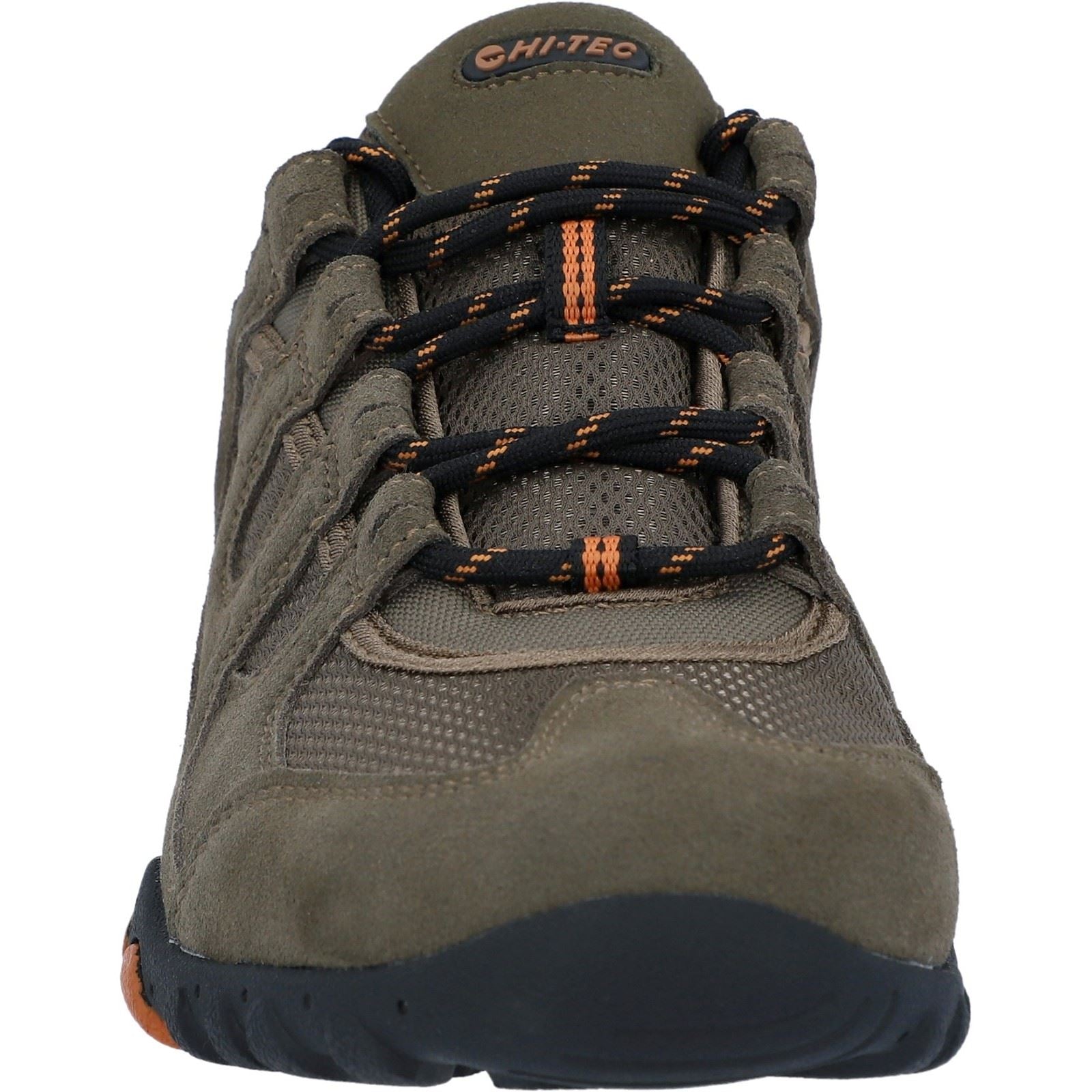 Hi-Tec Quadra II Chaussures De Randonnée Pour Hommes En Daim Taupe/orange Brûlé