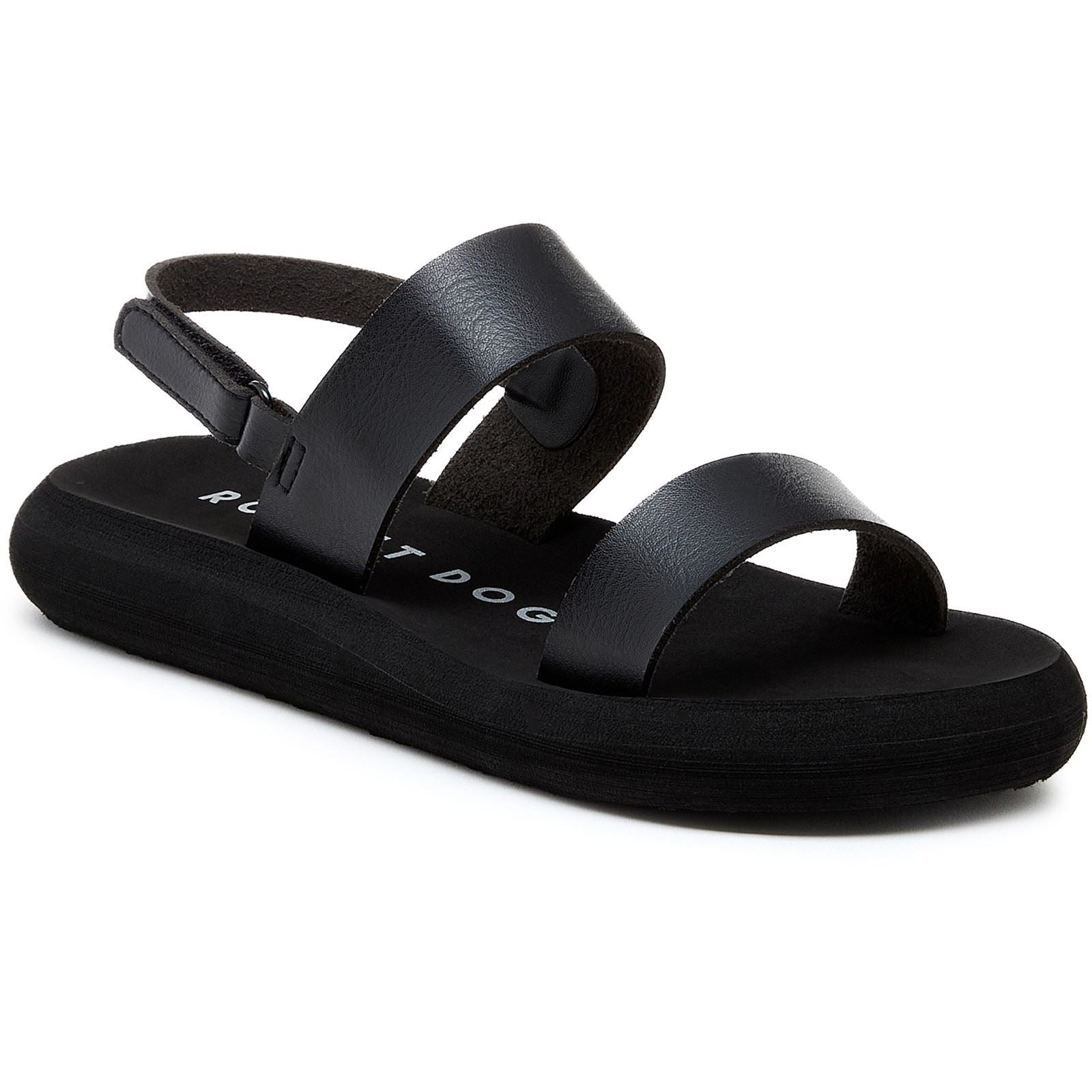 Rocket Dog Sunshine Sandales Noires Pour Femmes En Textile