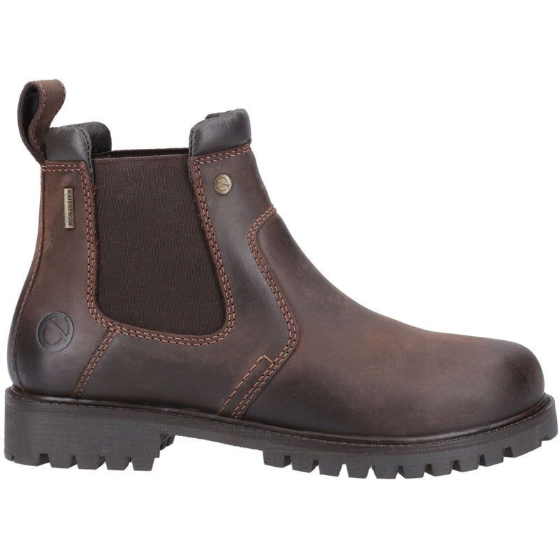 Cotswold Pamington Bottes Chelsea Plates Pour Femmes En Cuir Marron
