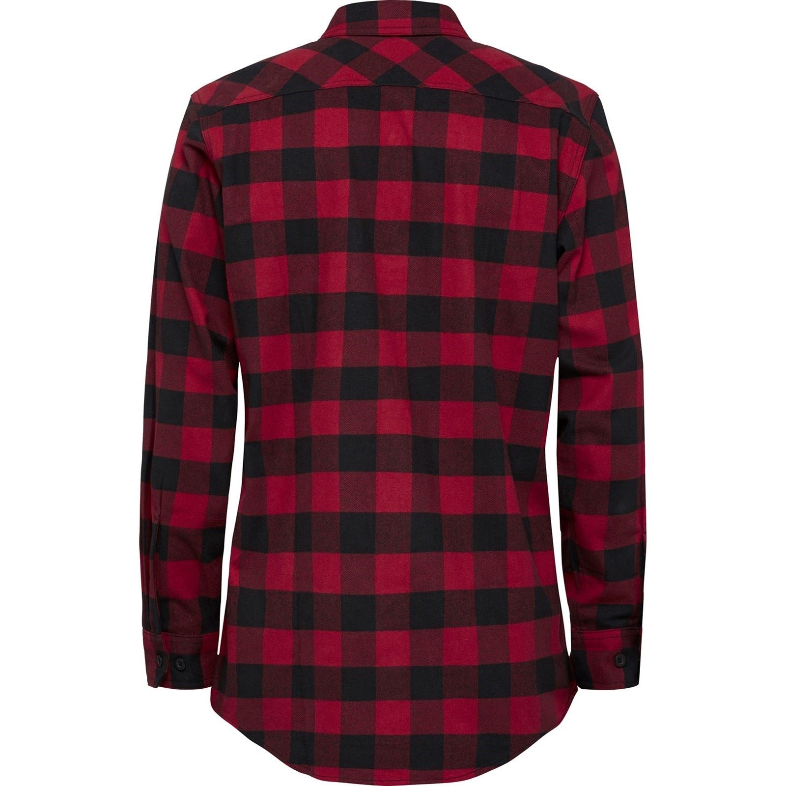 Hard Yakka Long Sleeve Check Flannel Chemise Décontractée Rouge En Coton Pour Homme