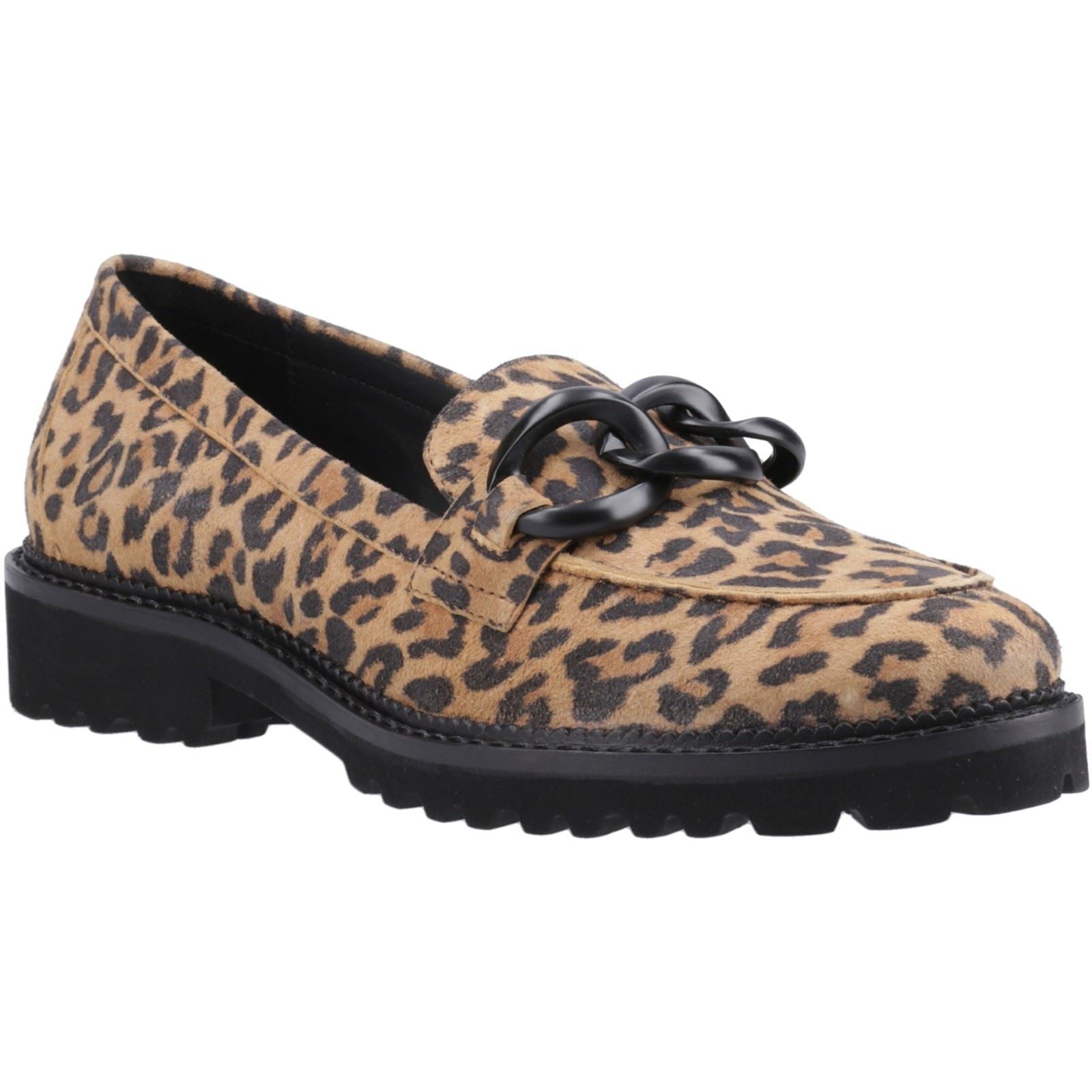 Hush Puppies Gianna Chaussures Plates Léopard En Cuir Pour Femmes