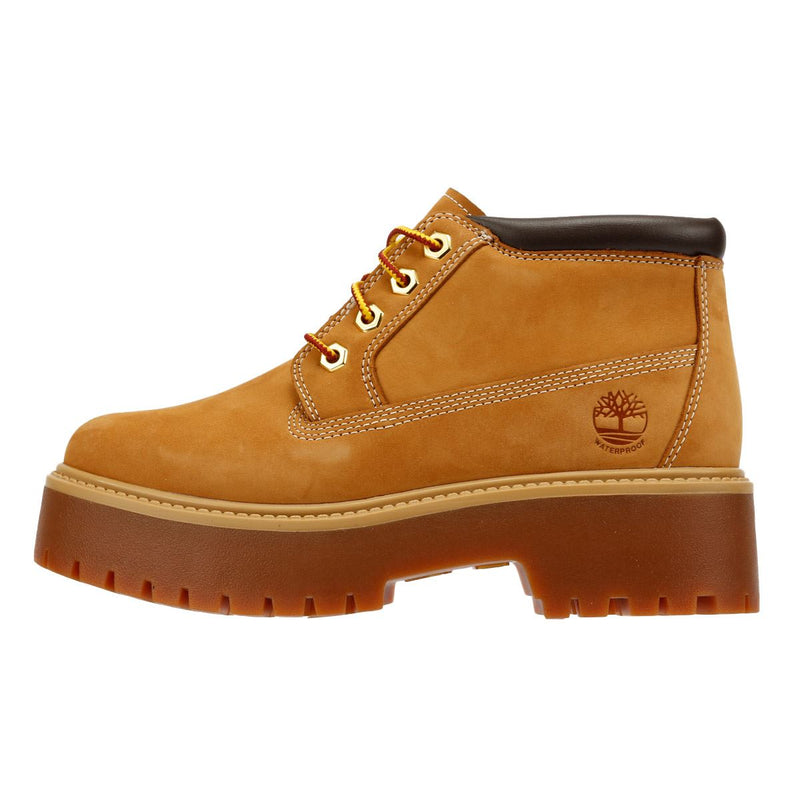 Timberland Stone Street Nellie Bottes En Cuir Jaune Pour Femme