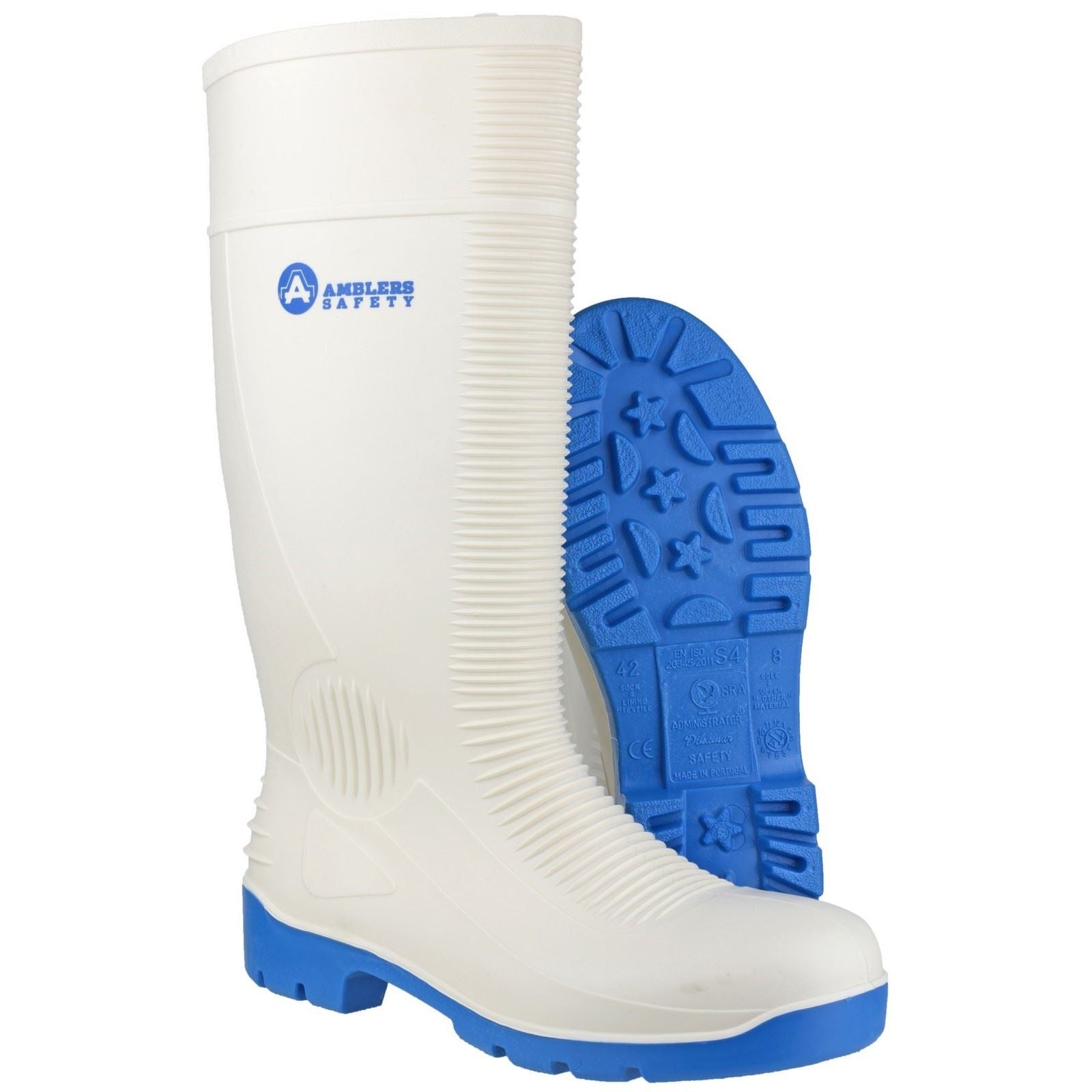Amblers Safety Bottes Wellington Blanches En Pvc/Nitrile Fs98