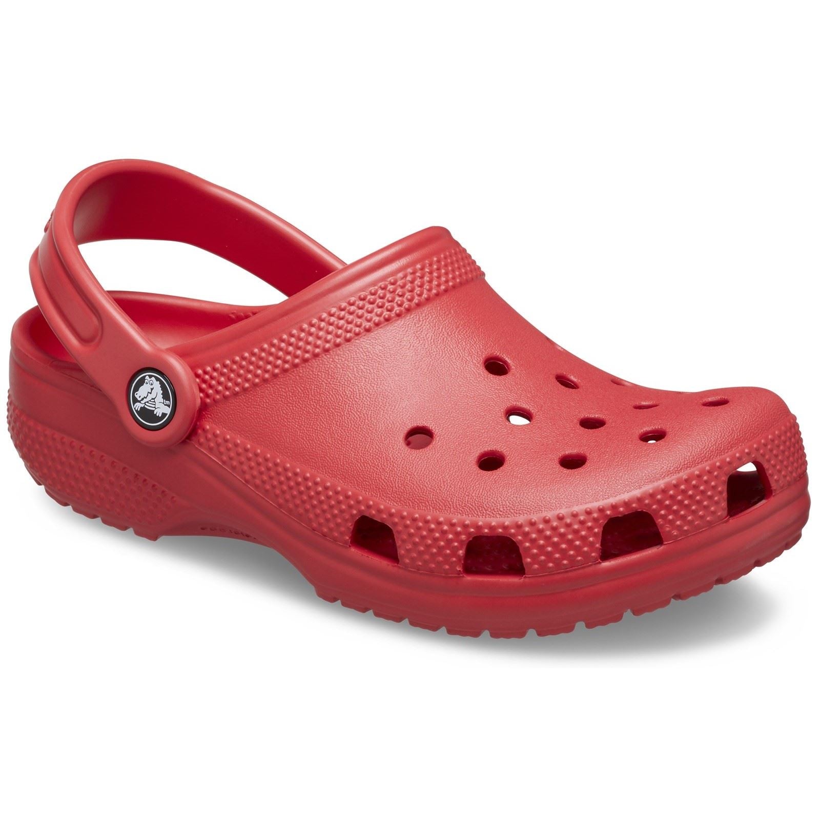 Crocs Kids' Classic Mocassins Rouges En Thermoplastique.