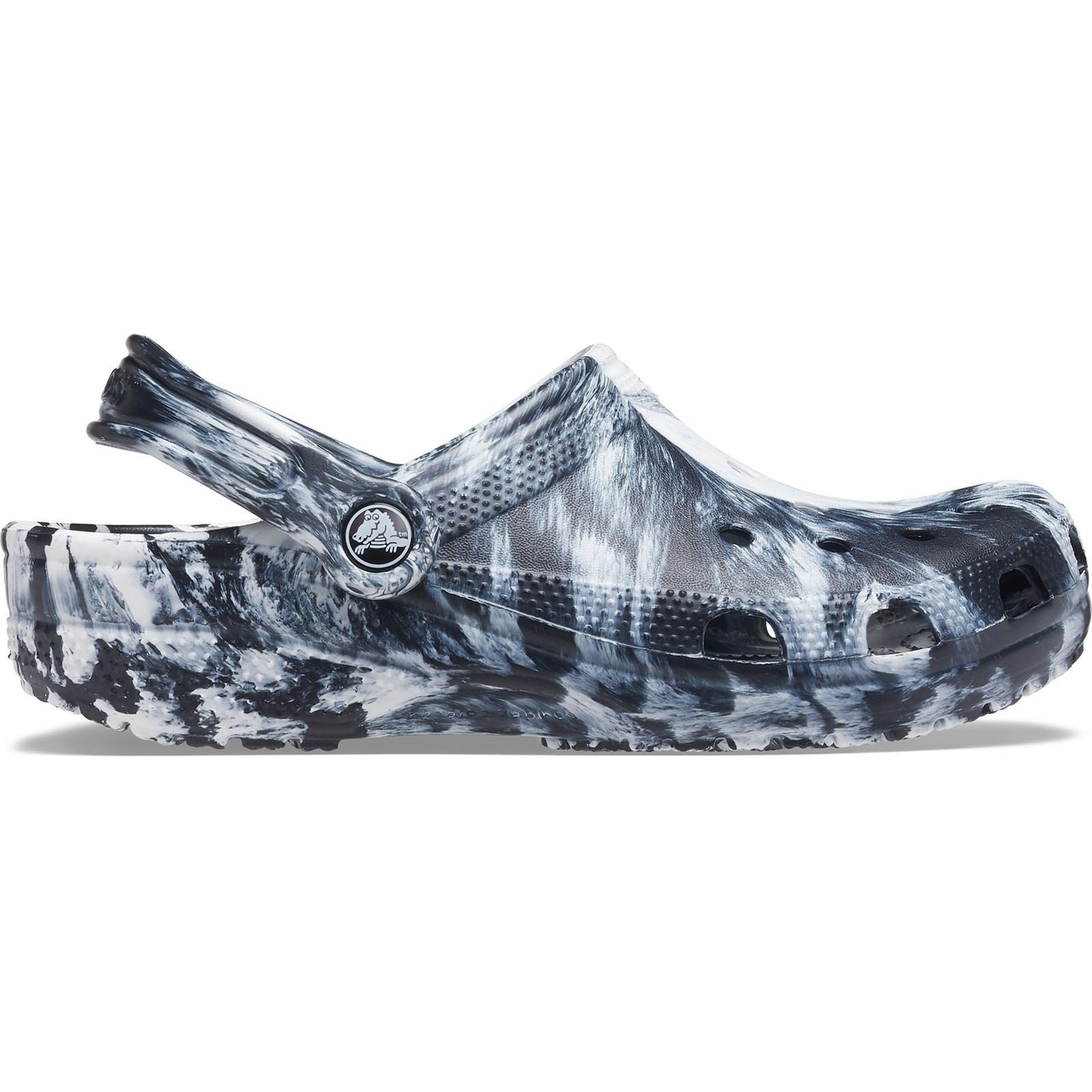 Crocs Marble Crocs Marble Sabots blancs/noirs en thermoplastique